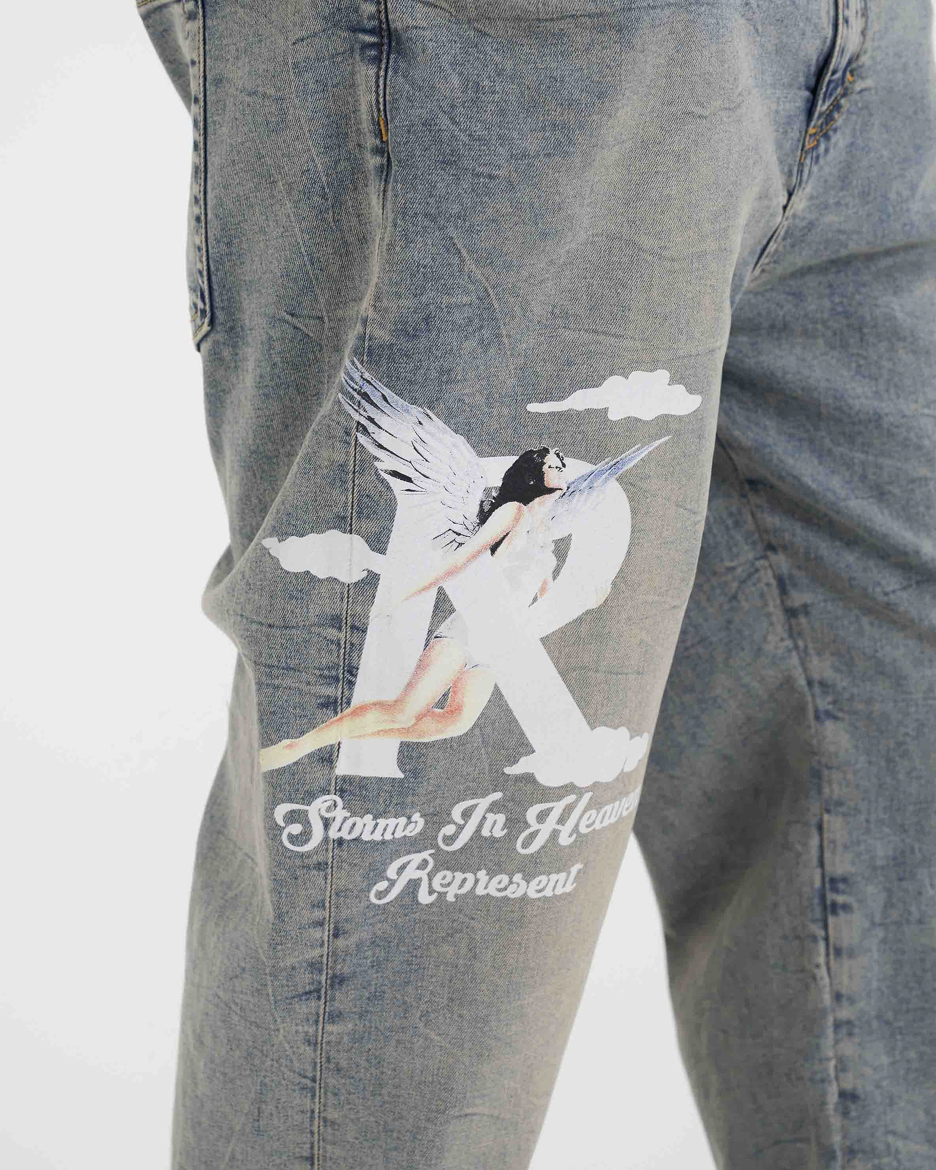 Storms in Heaven Denim - Blue Cream