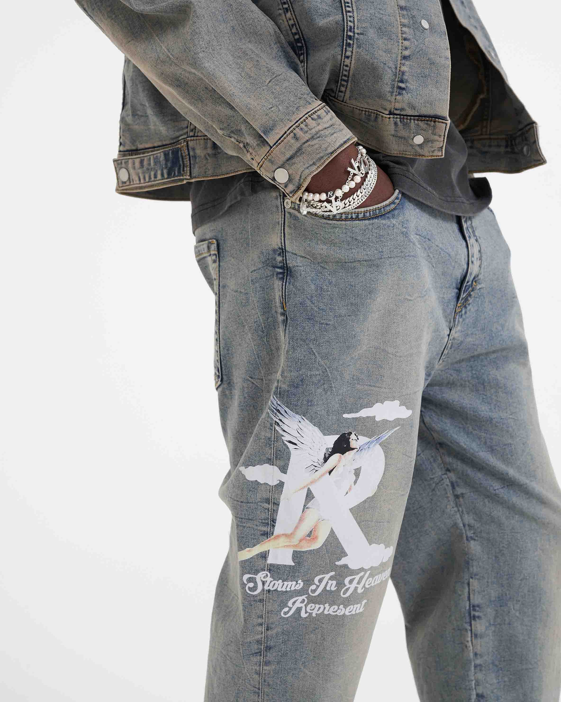 Storms in Heaven Denim - Blue Cream