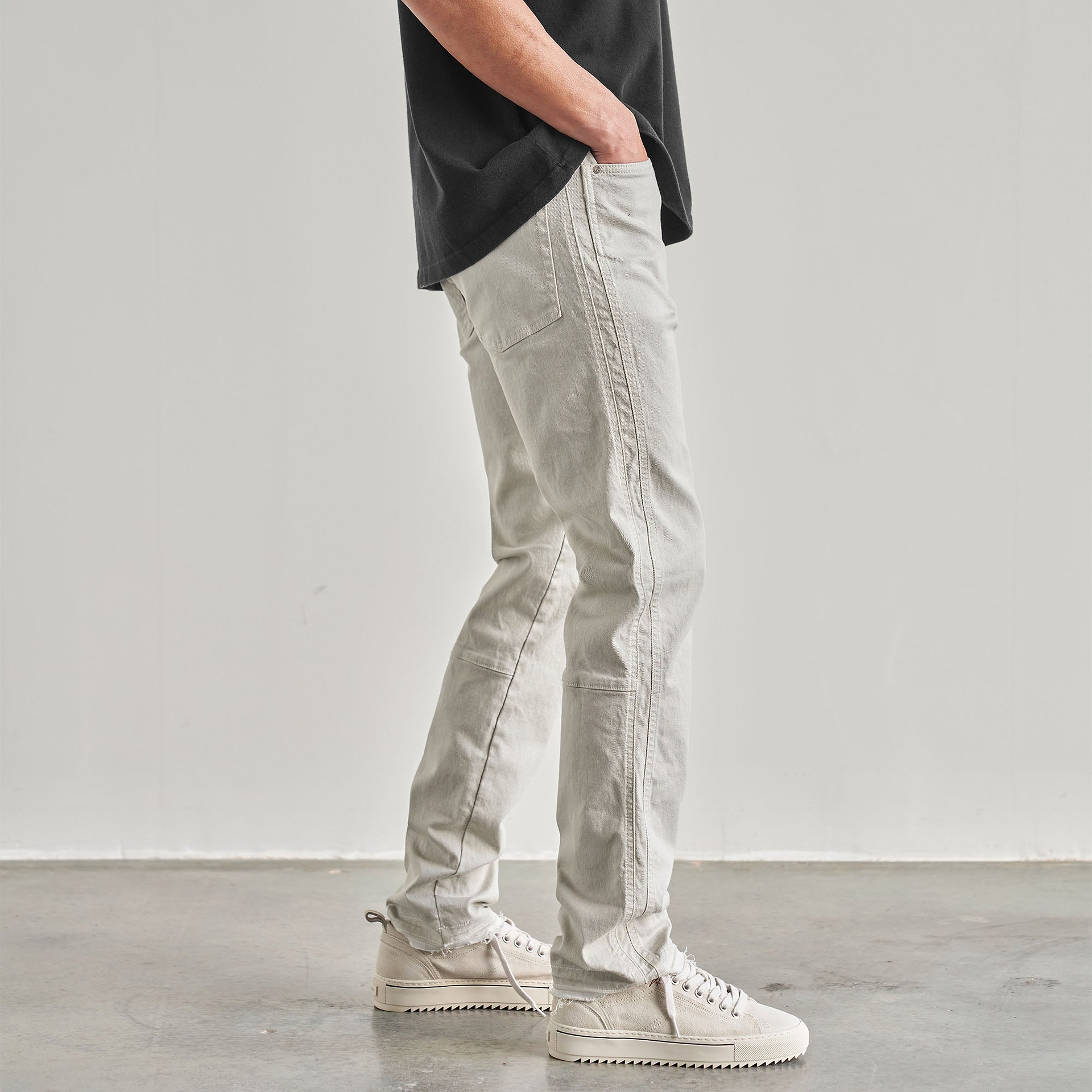 Straight Leg Denim - Concrete