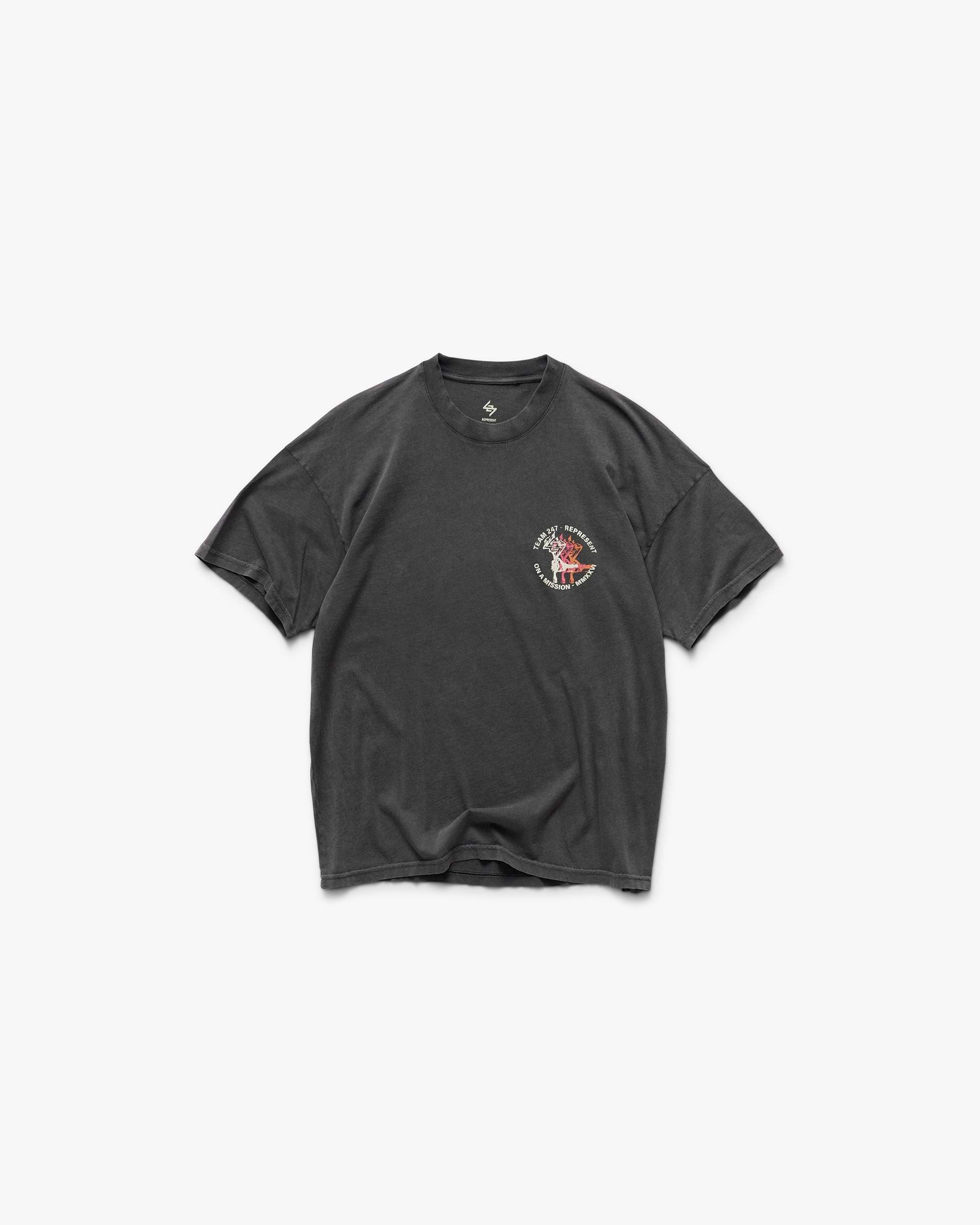 Washed Black 247 Torch T Shirt | 247 SS26 T-Shirts | REPRESENT