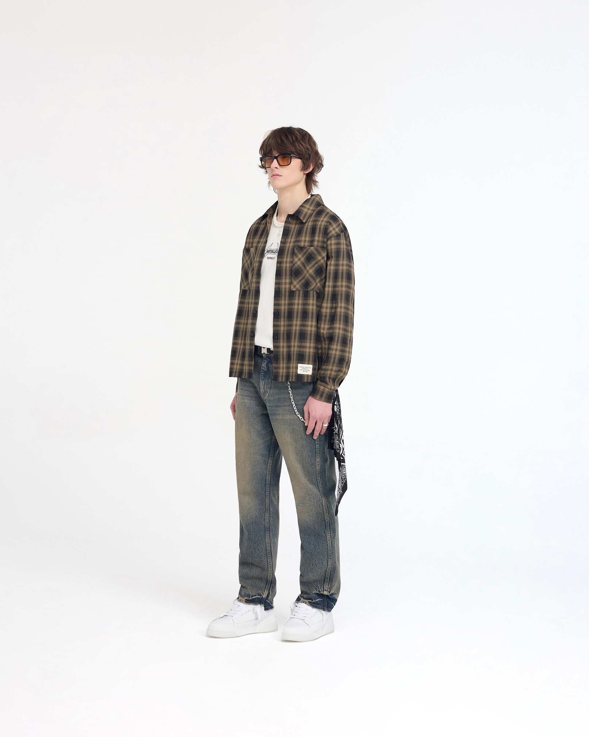 Represent X Metallica Flannel Shirt - Tobacco
