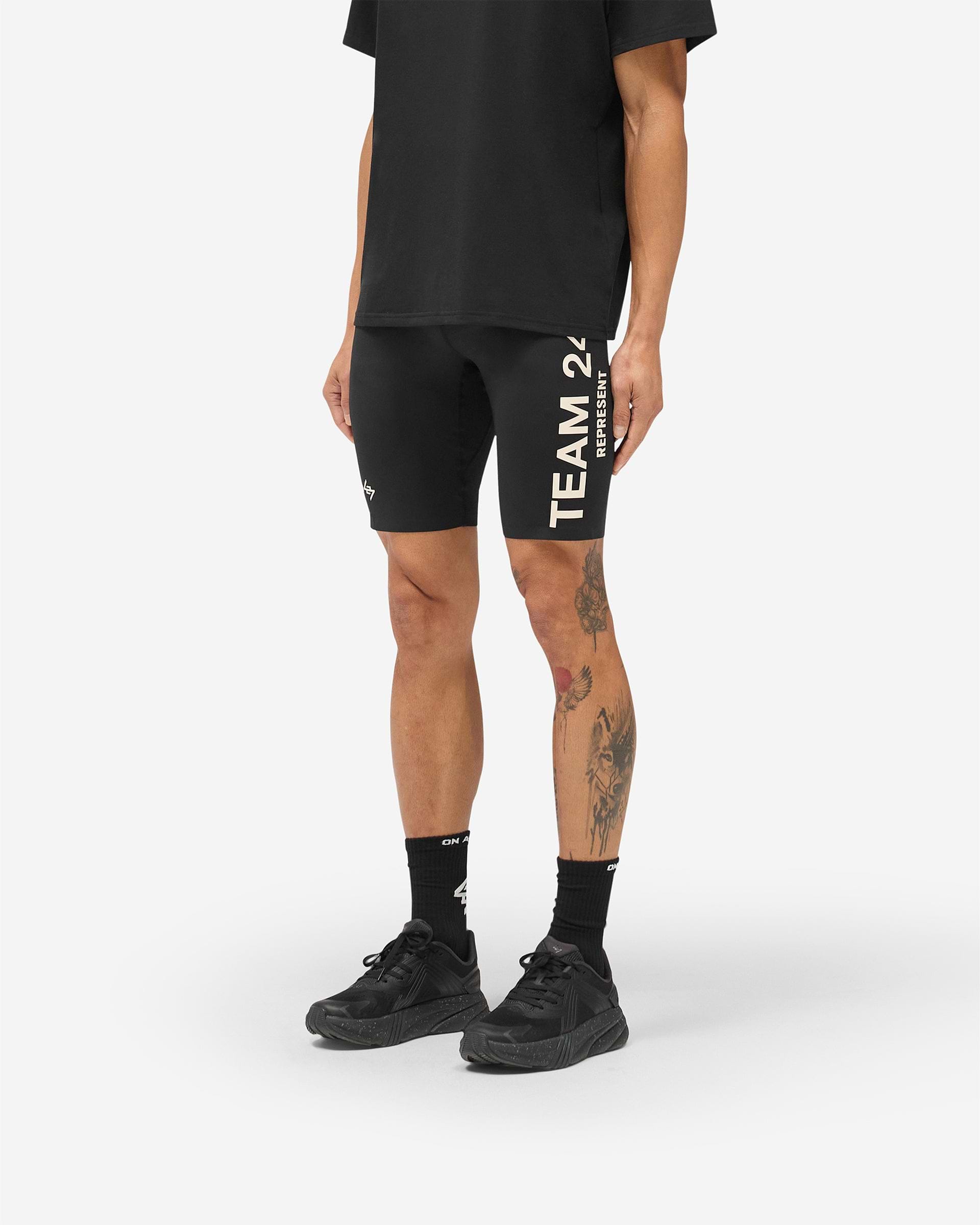 ウォーキング・ランニングウェア UVU CLUB HALF TIGHT 2.0 BLACK UVU Snake Print Half Tight - Running Supply