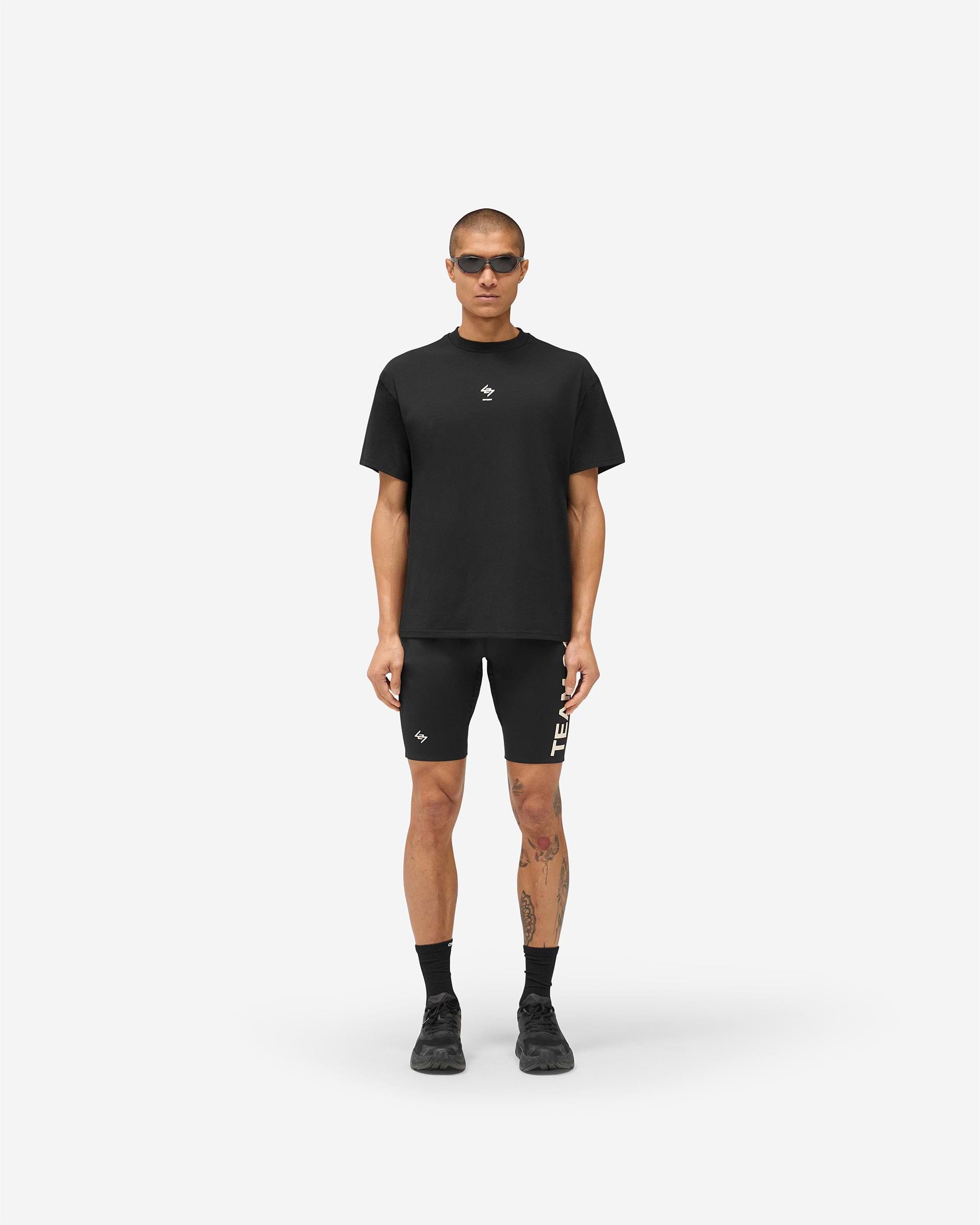 Black Team 247 Half Tight Leggings | Mens Running Short | REPRESENT