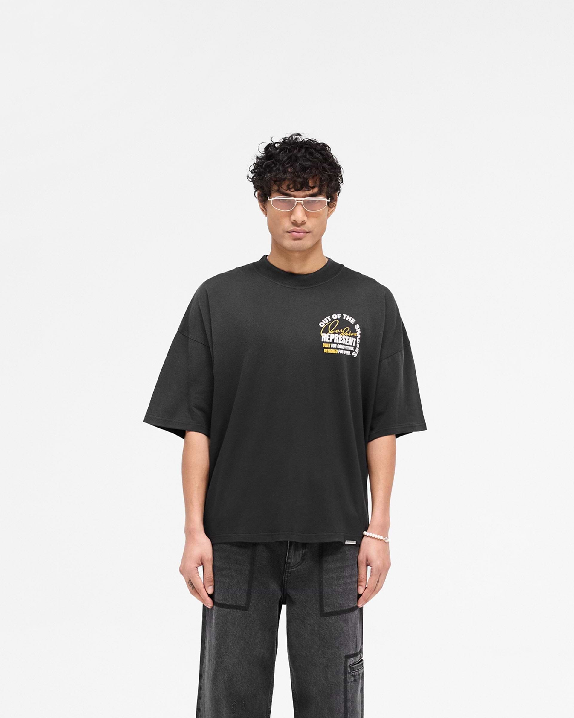 Out Of The Shadows T-Shirt - Stained Black | REPRESENT