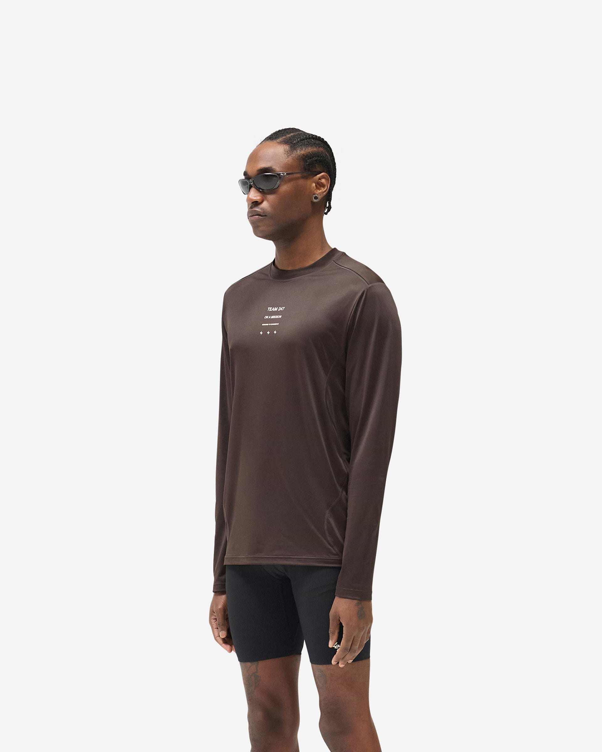 Chocolate 247 Trail LS Tee | 247 Running T-Shirt | REPRESENT