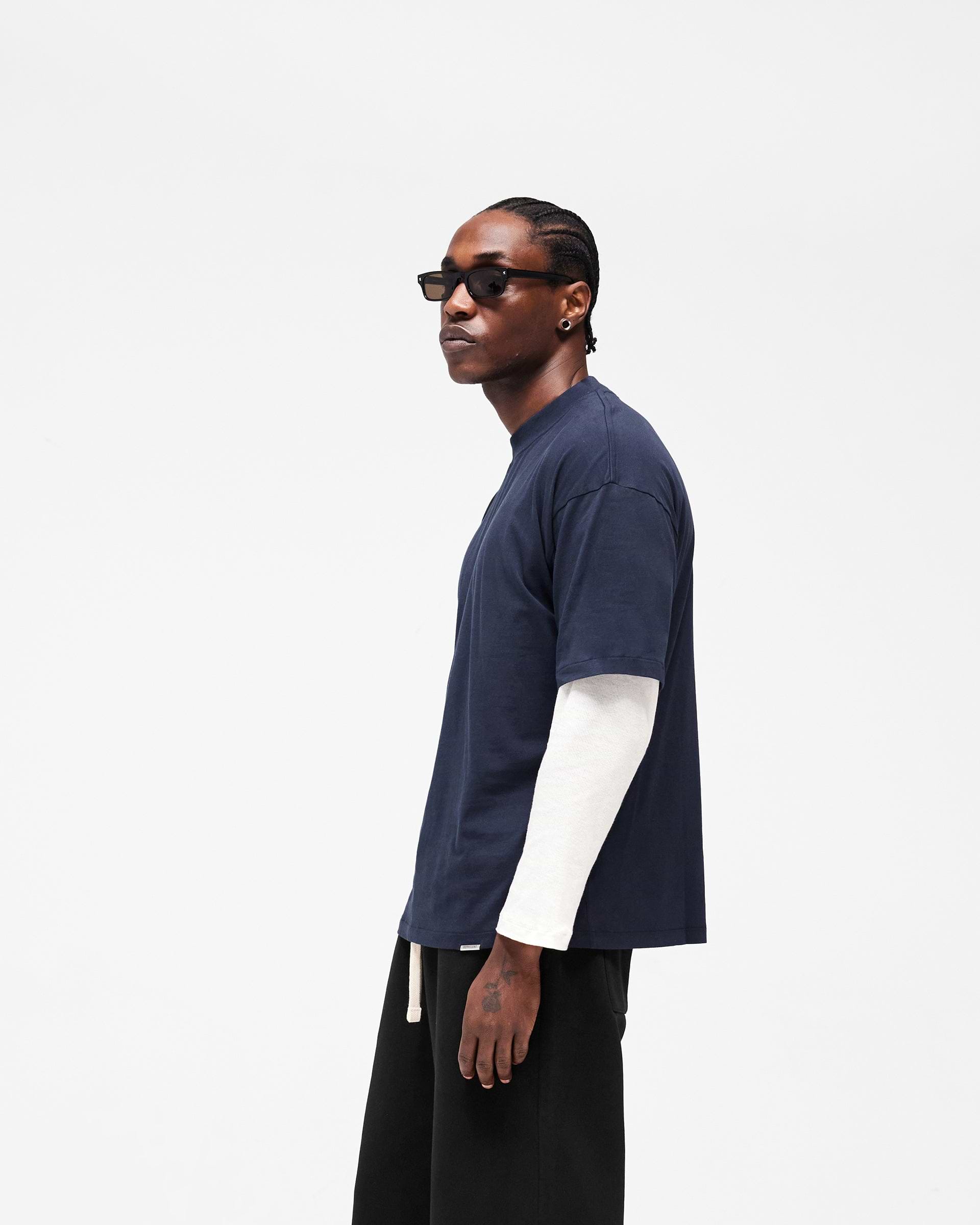 Initial Oversized T-Shirt Midnight Navy | Mens T-Shirts | REPRESENT
