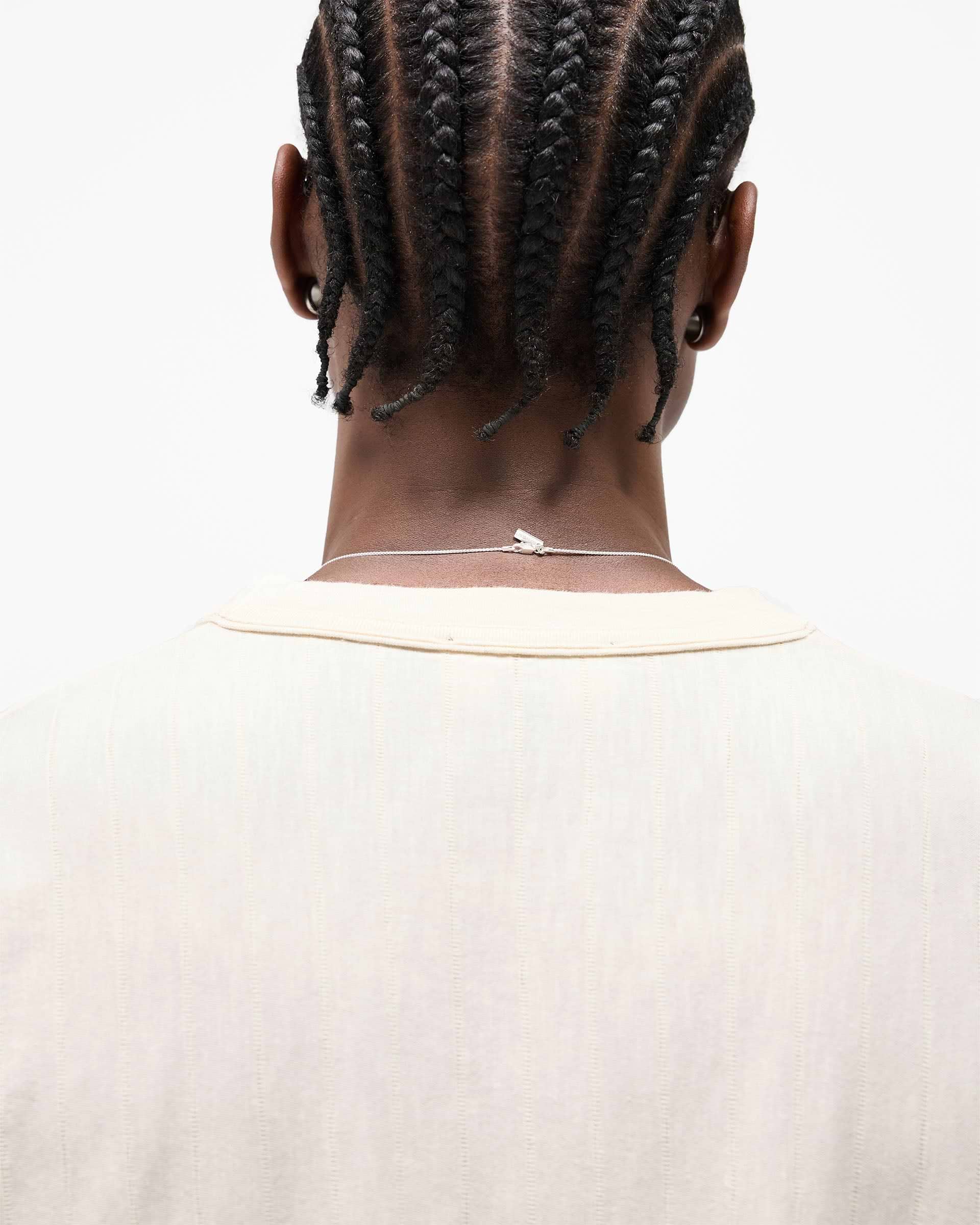 Slub Script T-Shirt - Aged White