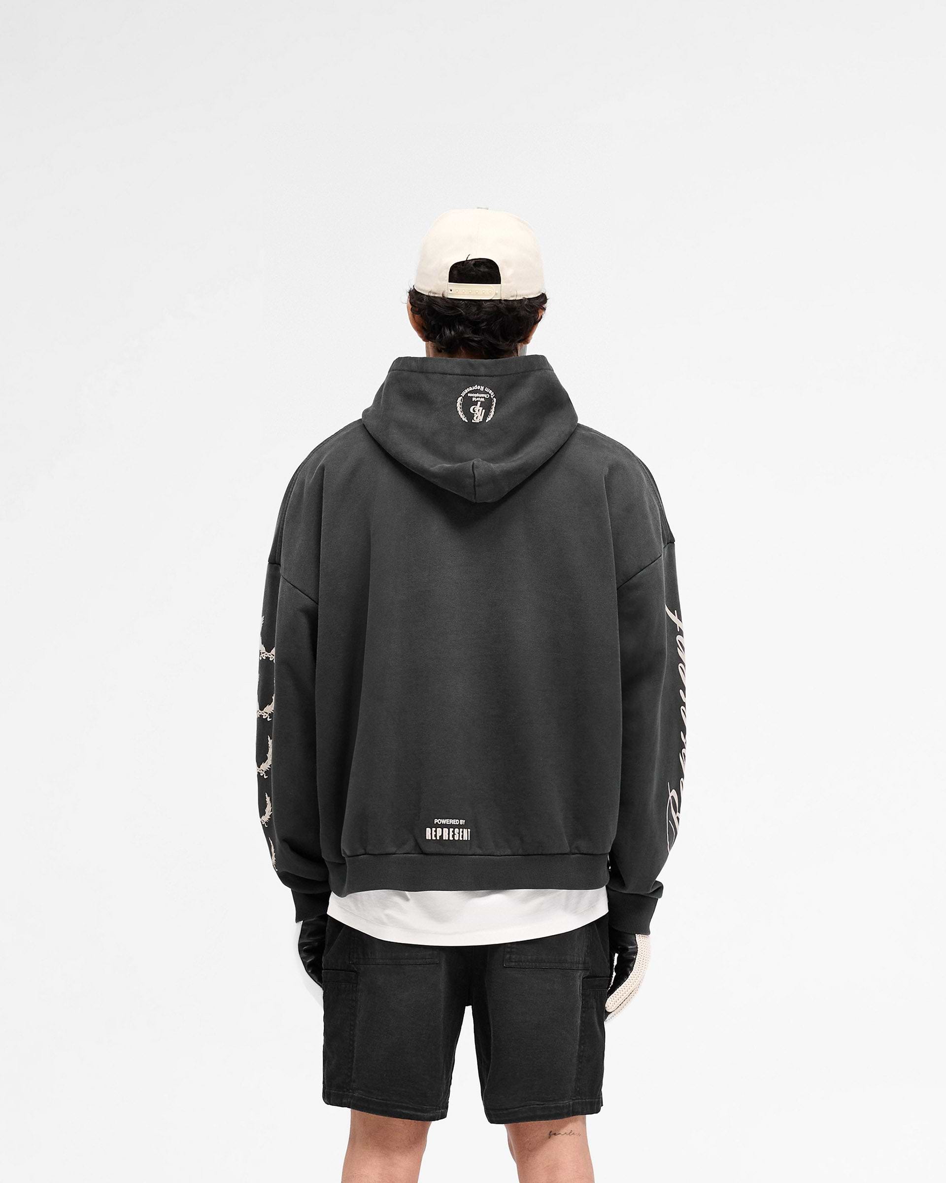 World Championship Hoodie - Stained Black | REPRESENT