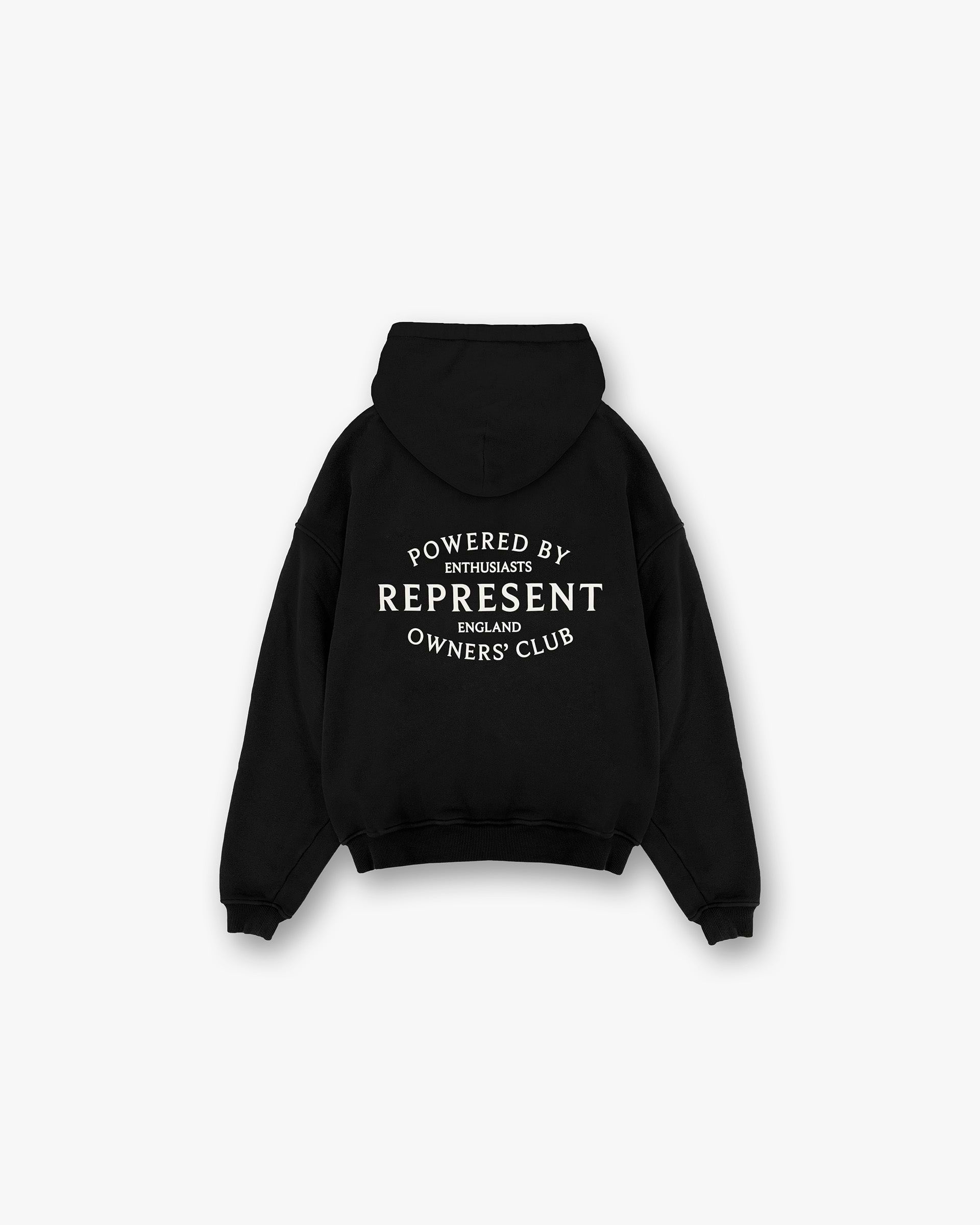 Jet Black Zip Hoodie | Stamp Owners' Club | REPRESENT