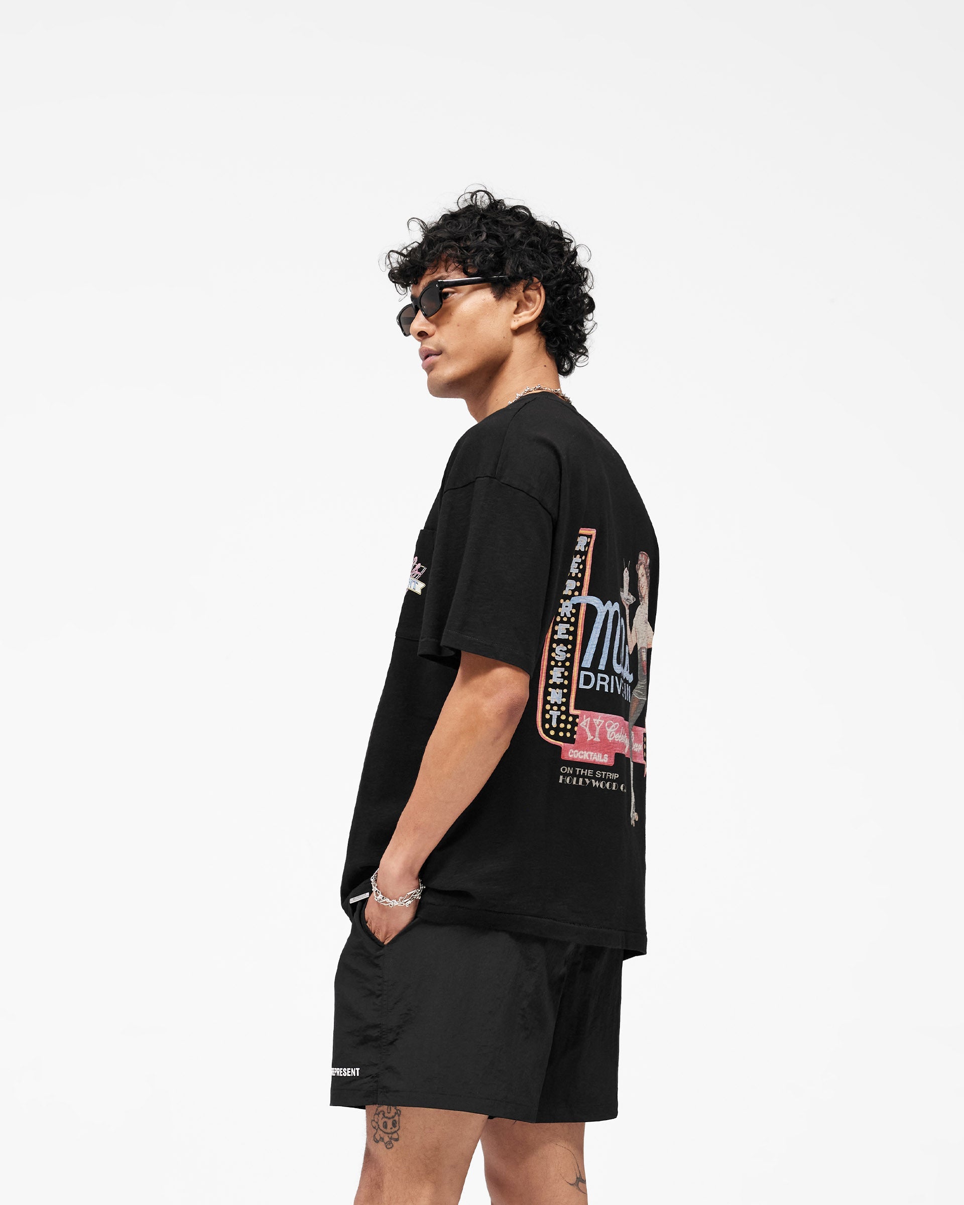 Represent x Mels Diner T-Shirt - Jet Black