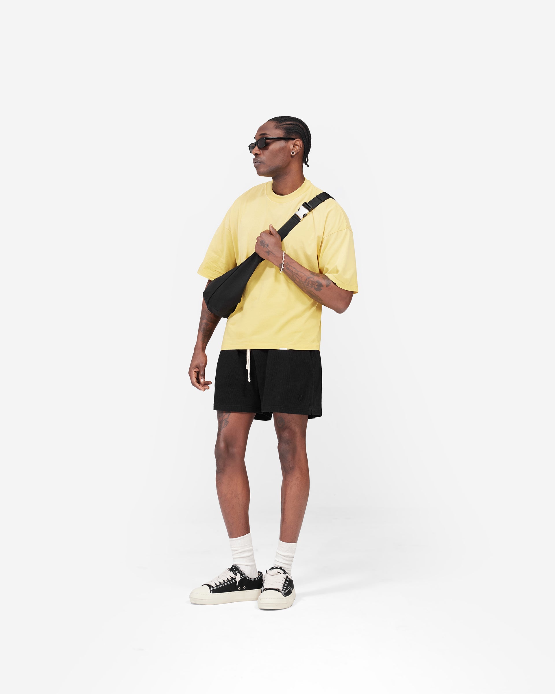 Initial Boxy T-Shirt - Canary Yellow