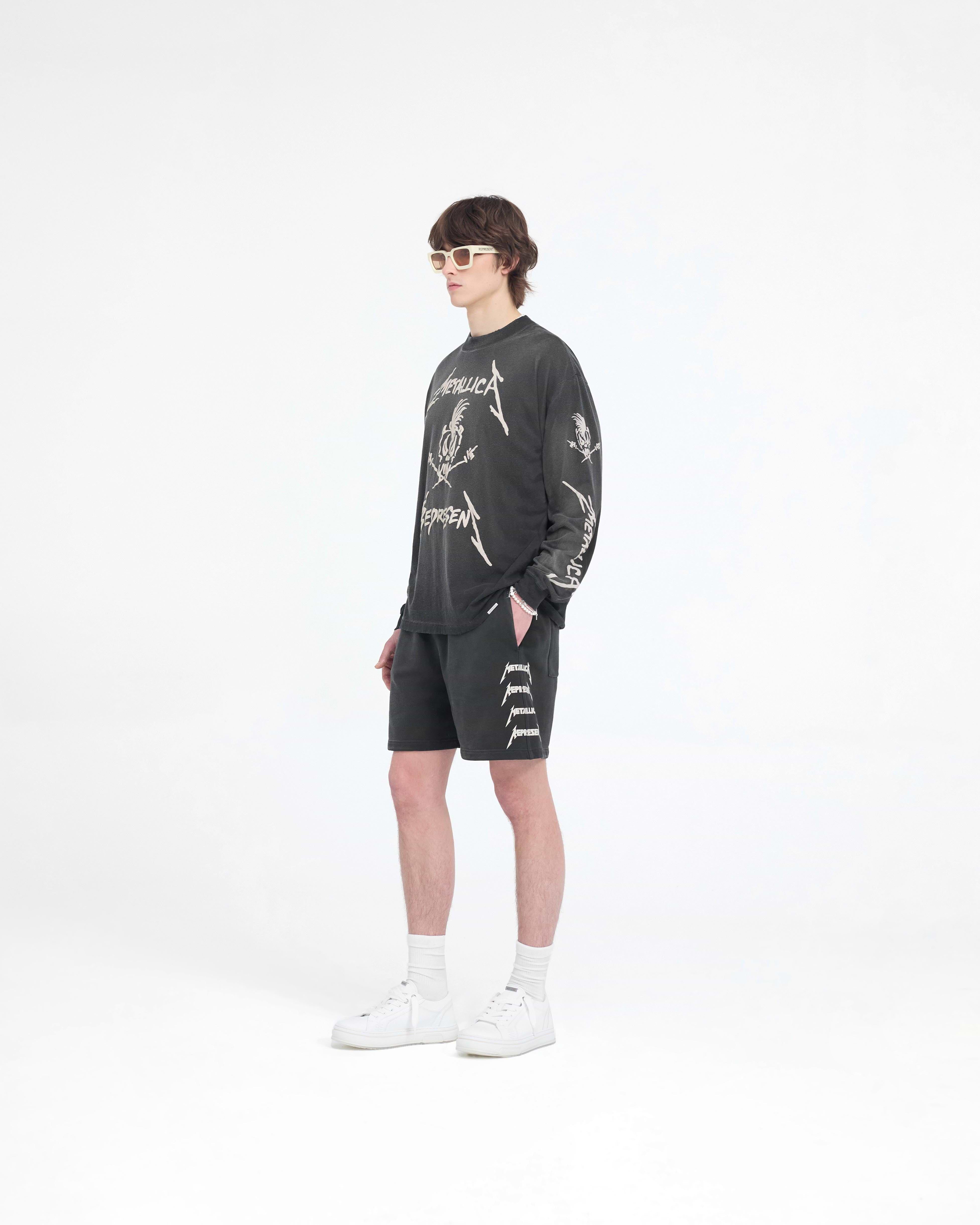 Metallica Local Crew Short | Stained Black | REPRESENT