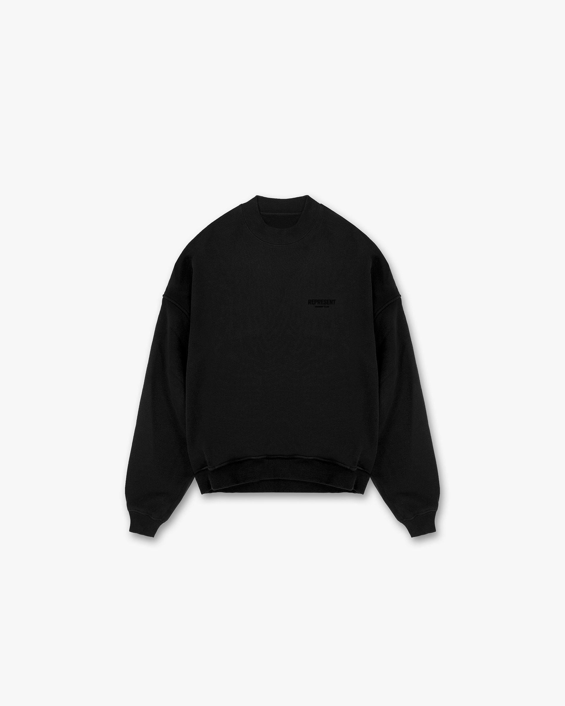 Represent Owners Club Flocked Sweater - Black