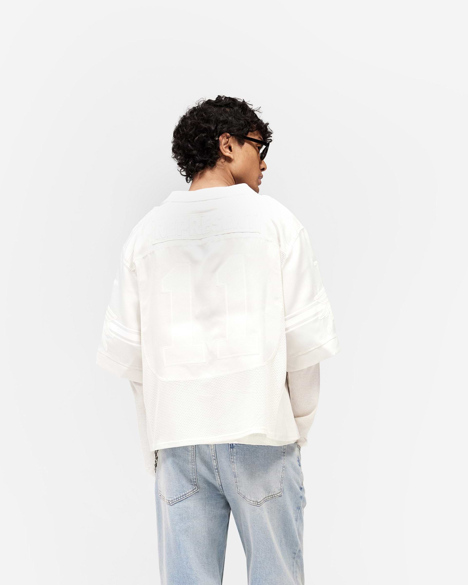 American Football Top Chalk | Oversized Cropped Jersey | REPRESENT
