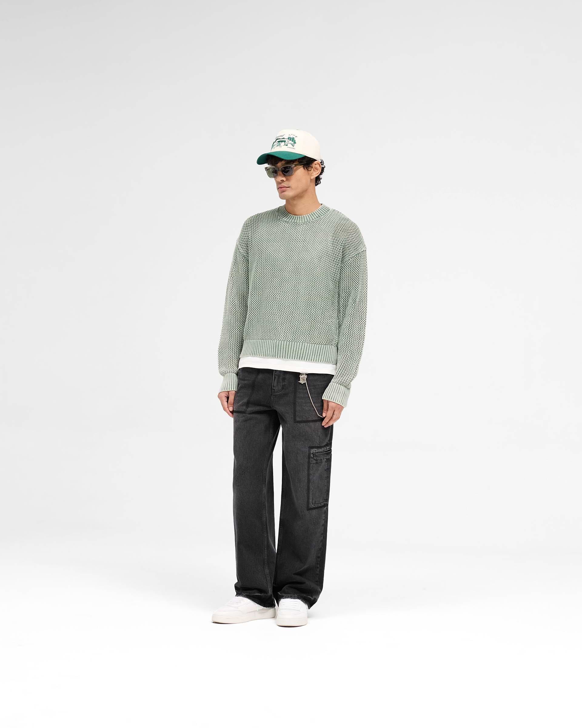 Open Gauge Knit Sweater | Forest Green | REPRESENT