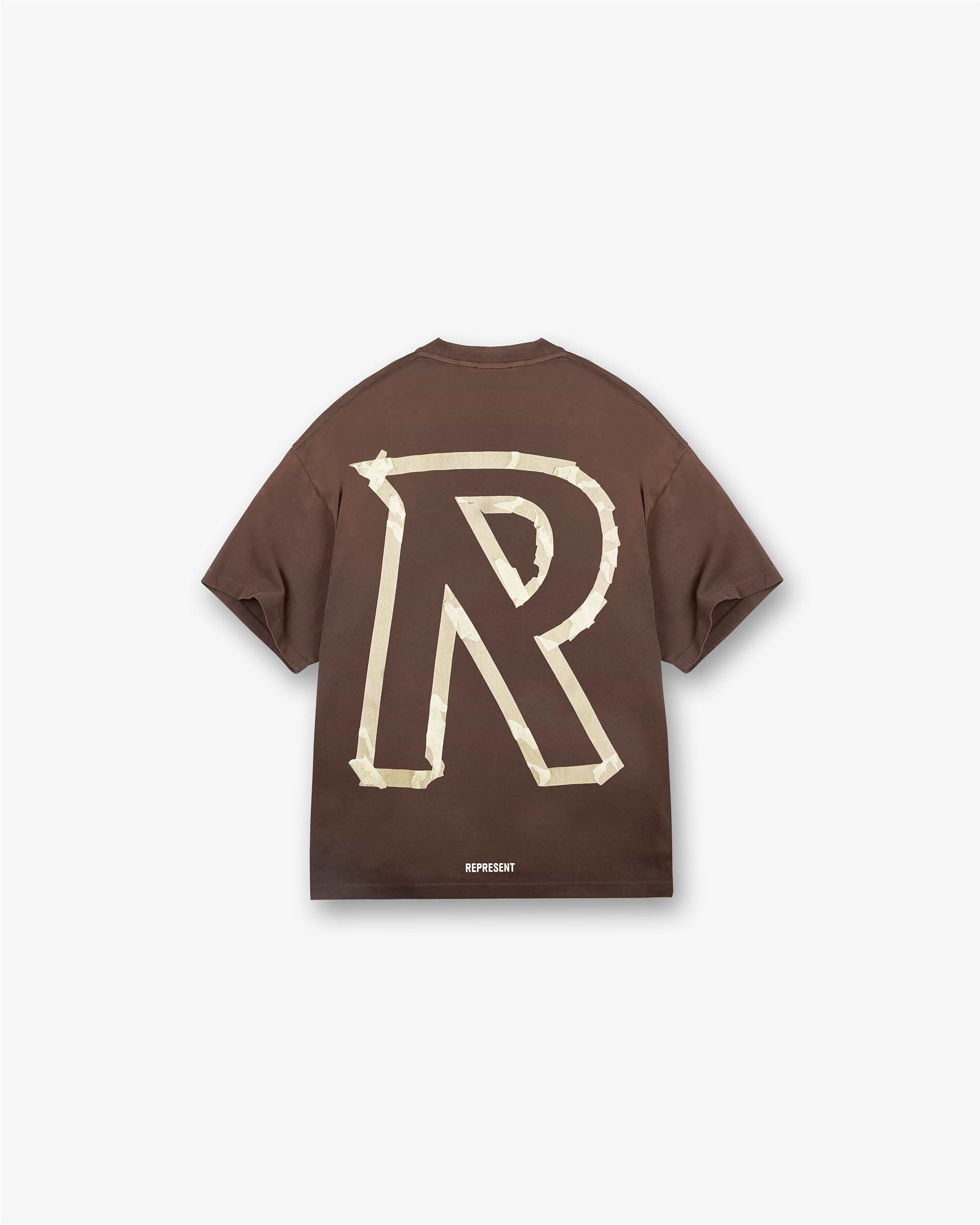 Masking Tape Initial T-Shirt - Cedar