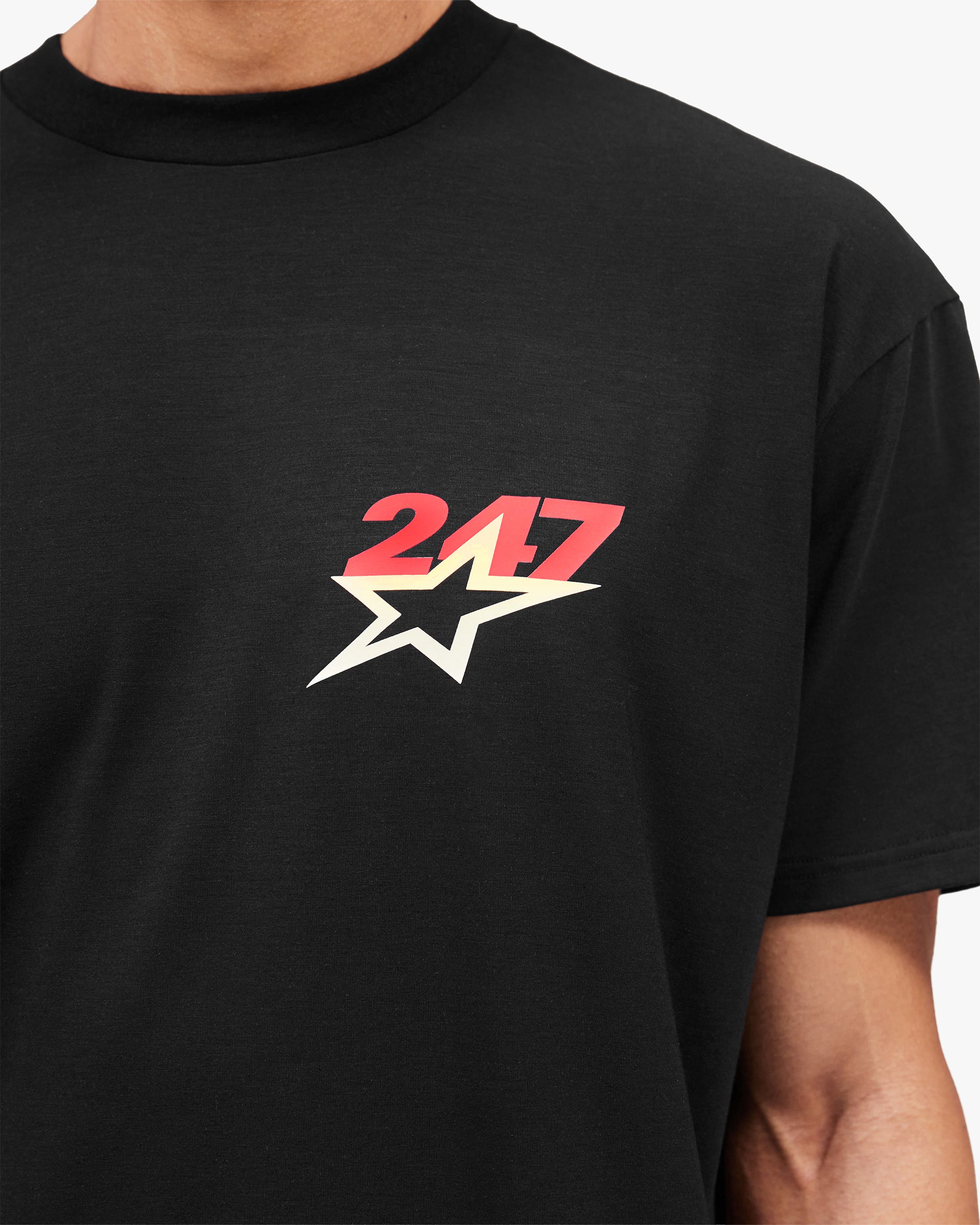 Black Team 247 Star OS Tee | 247 SS26 T-Shirts | REPRESENT