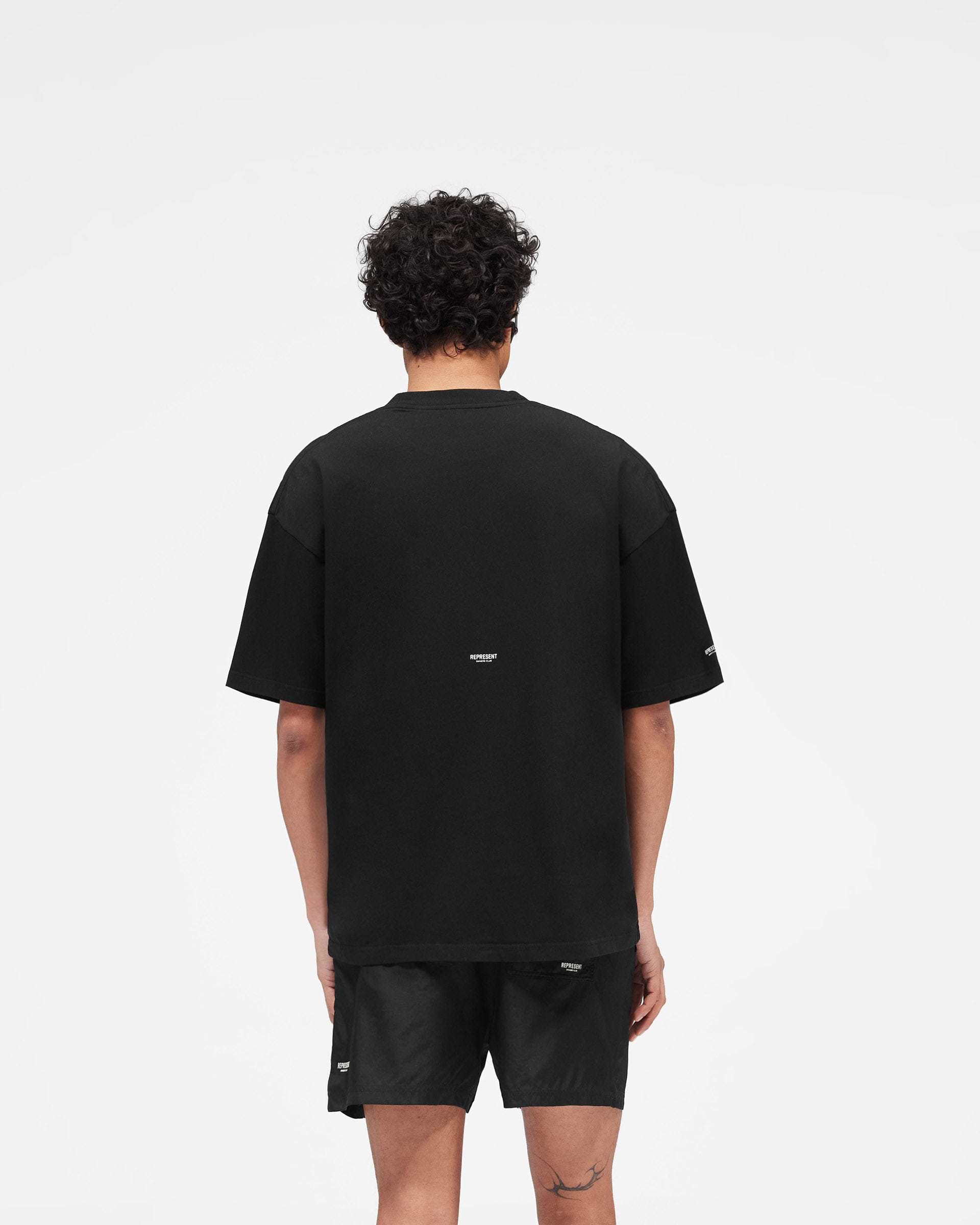 Jet Black Micro T-Shirt | Represent Owners Club | REPRESENT