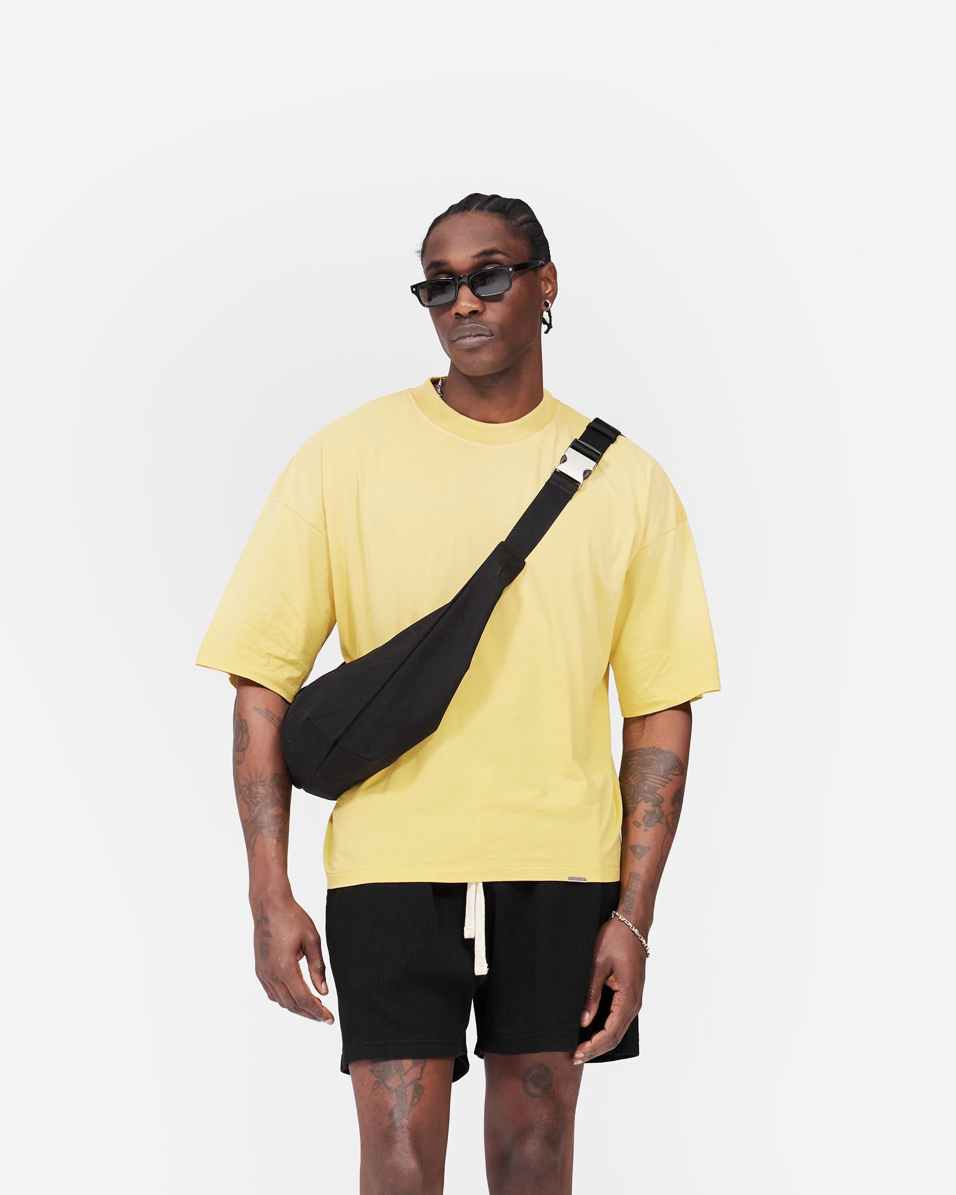 Initial Boxy T-Shirt - Canary Yellow