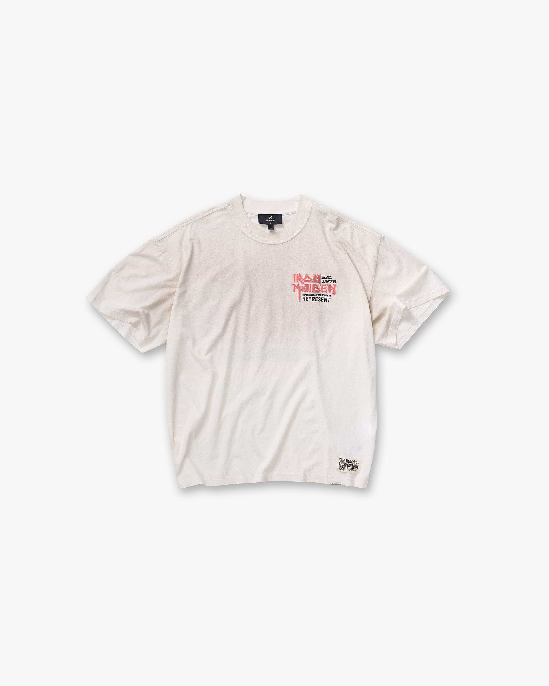 Represent X Iron Maiden Anniversary T-Shirt - Washed Ecru