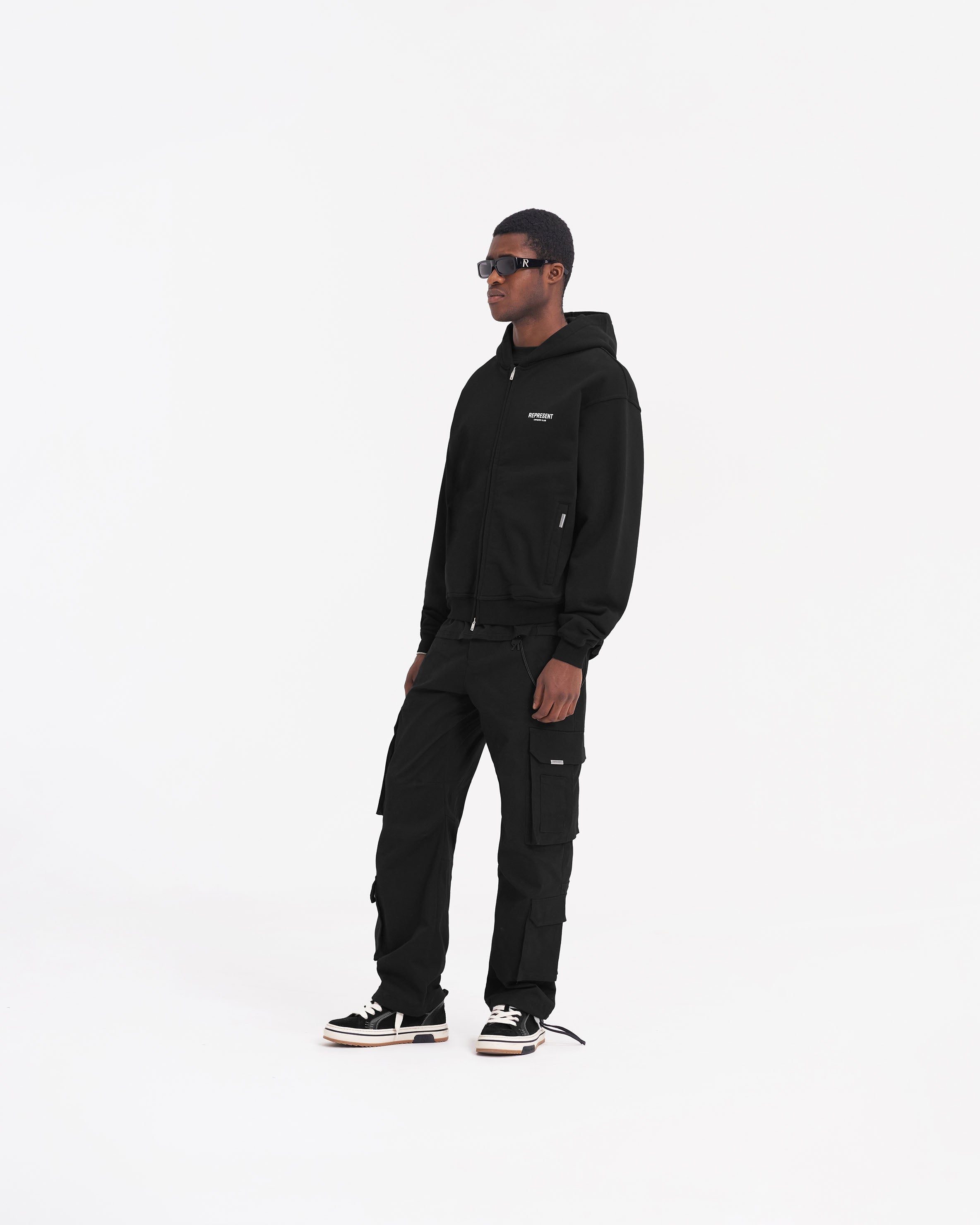 Represent Owners Club Zip Hoodie - Black