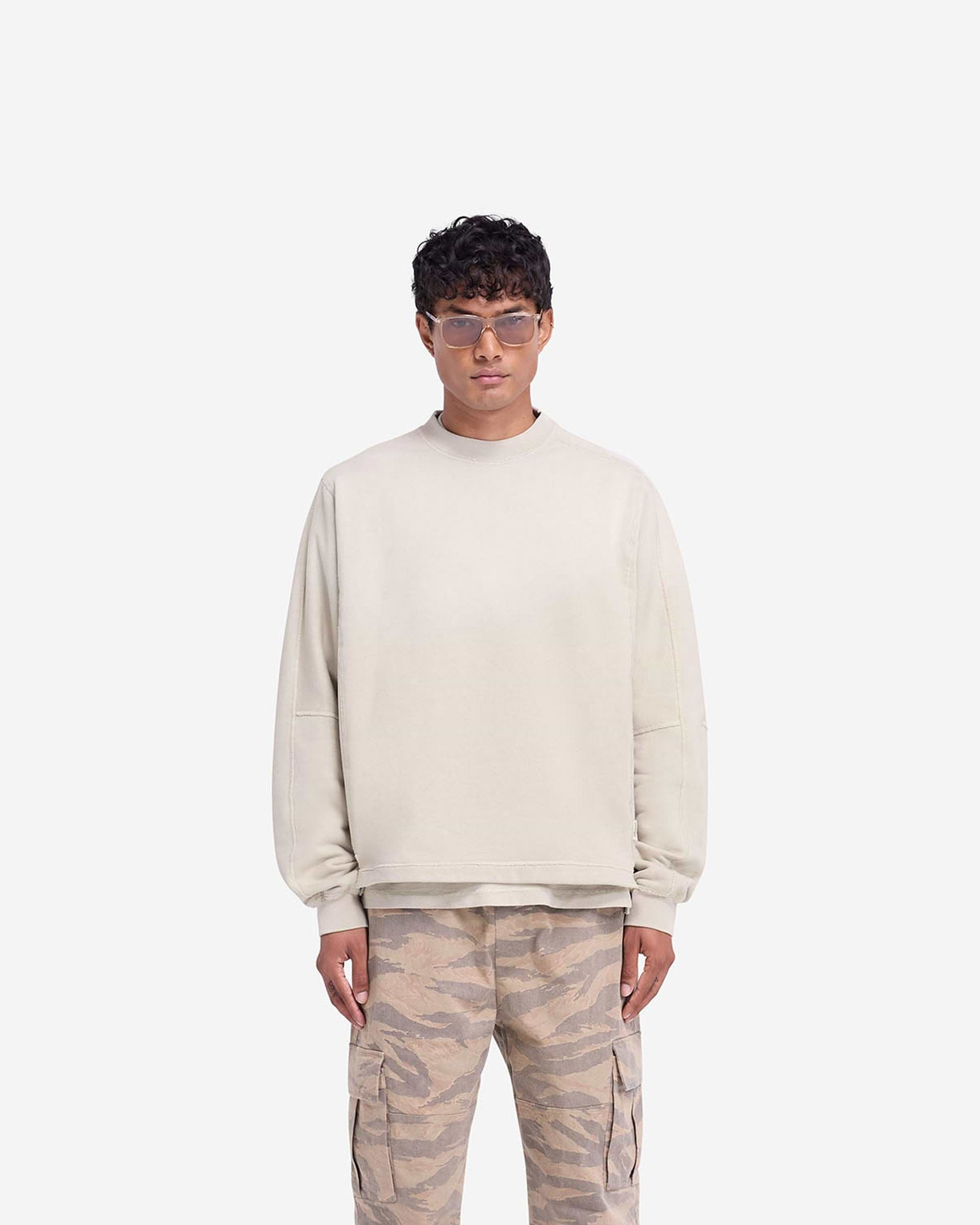 Stepped Hem Sweatshirt - Oat