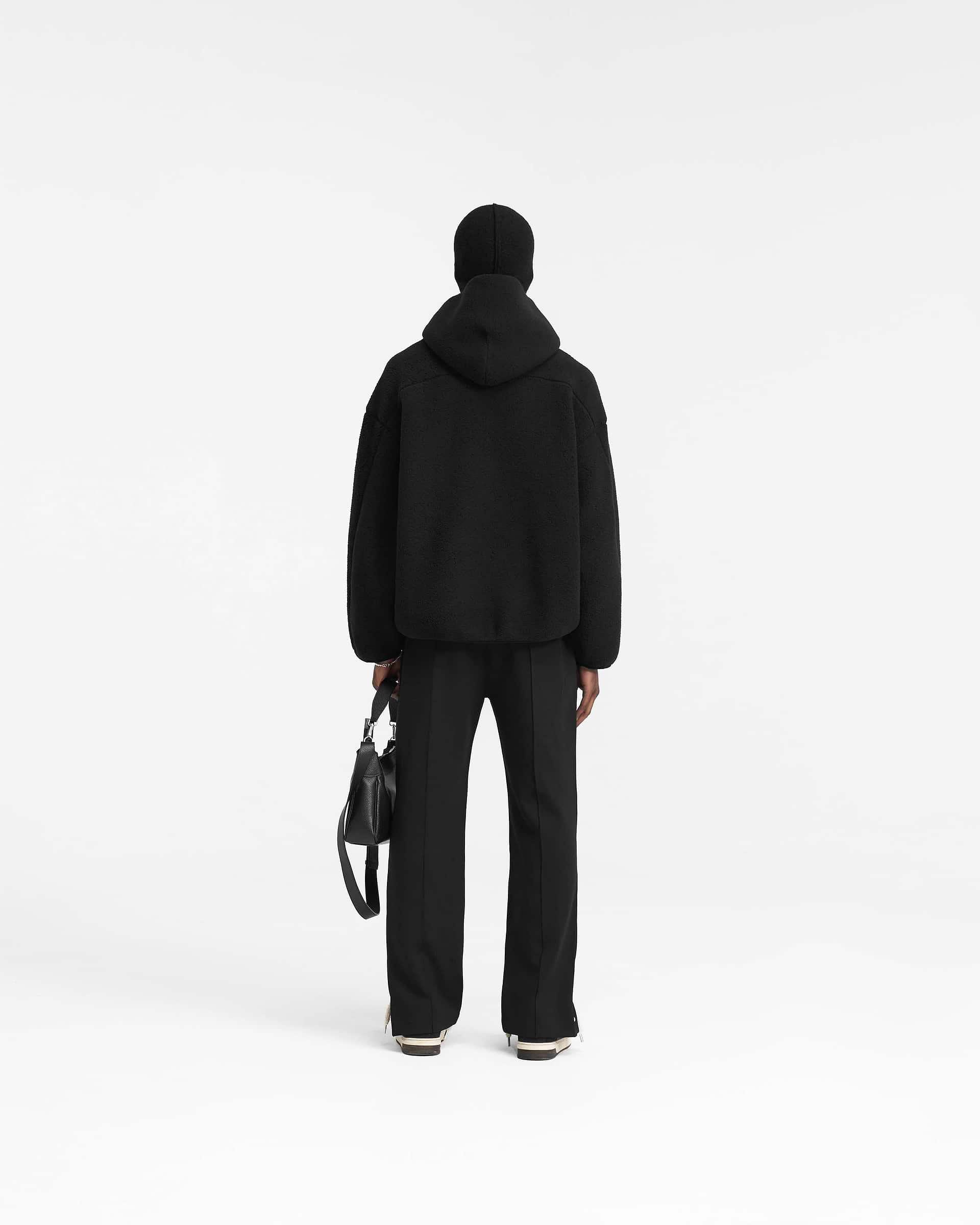 Fleece Oversized Hoodie - Black