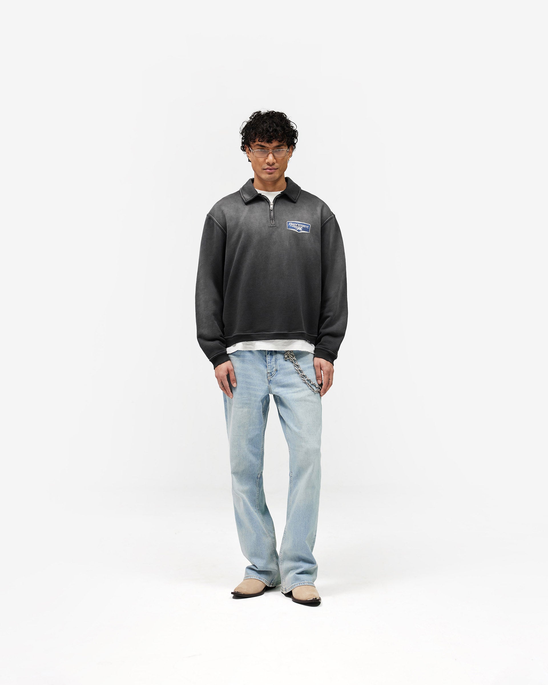 Nothing Faster Quarter Zip Sweatshirt - Stained Black