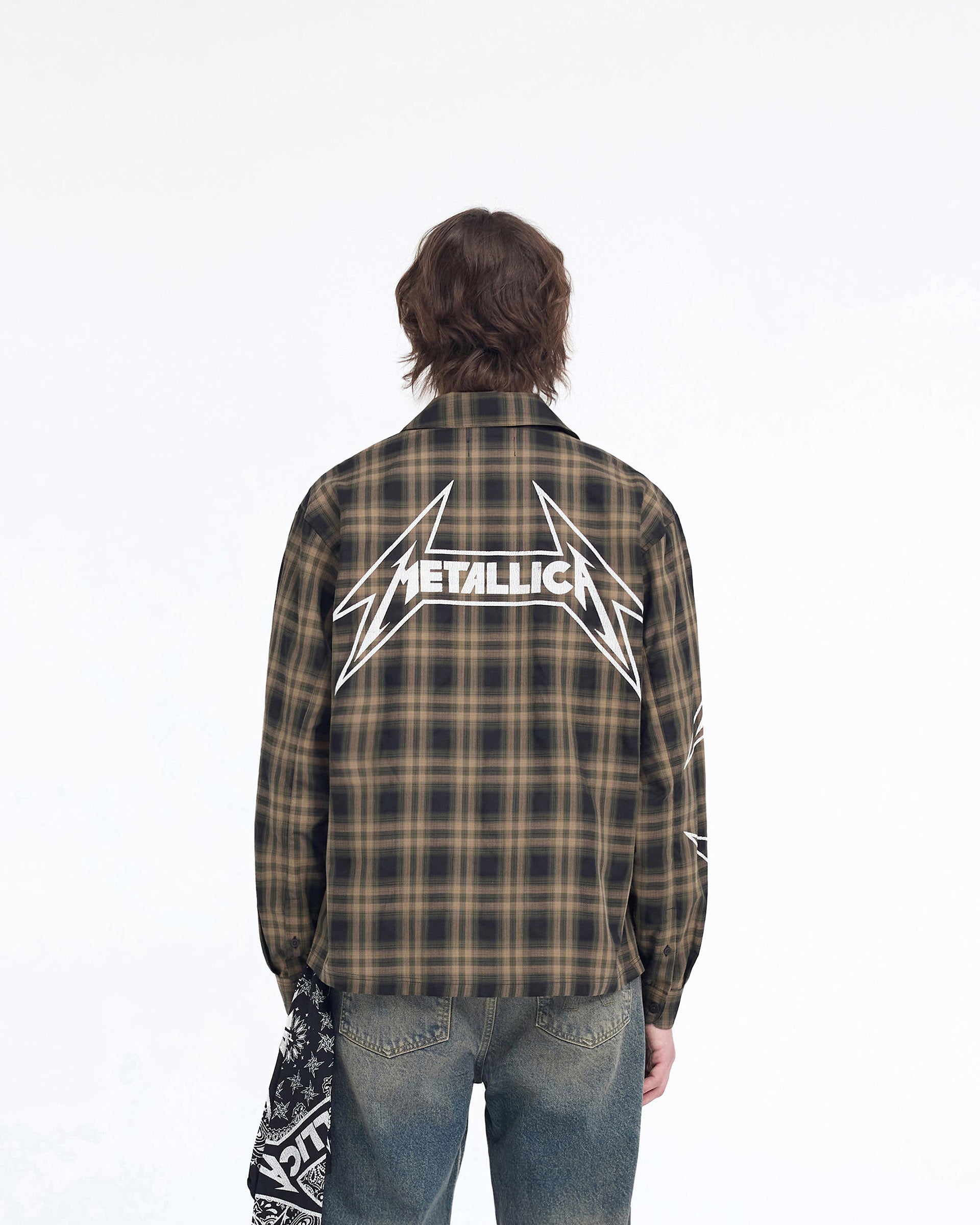 Represent X Metallica Flannel Shirt - Tobacco