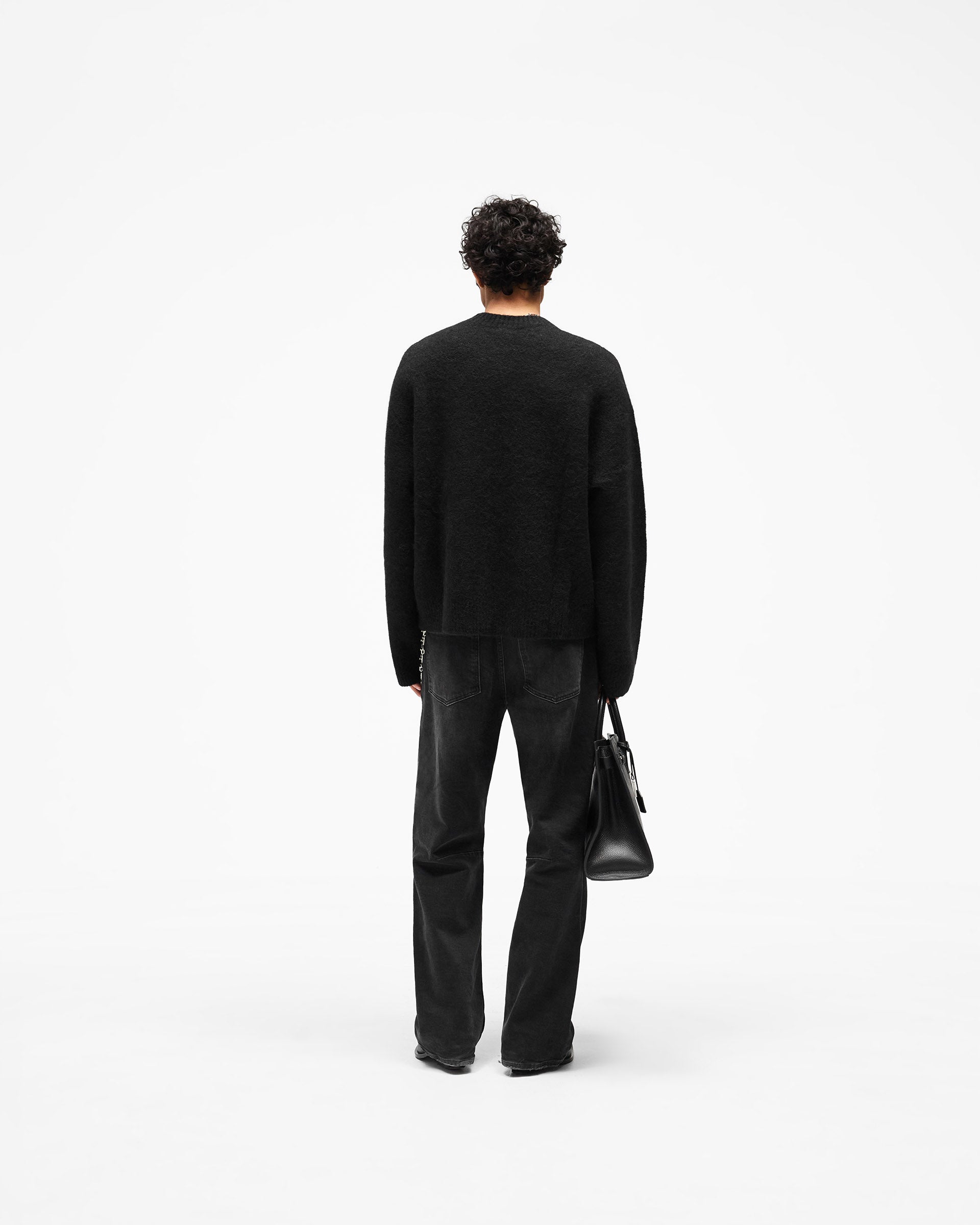 Logo Knit Sweater - Jet Black