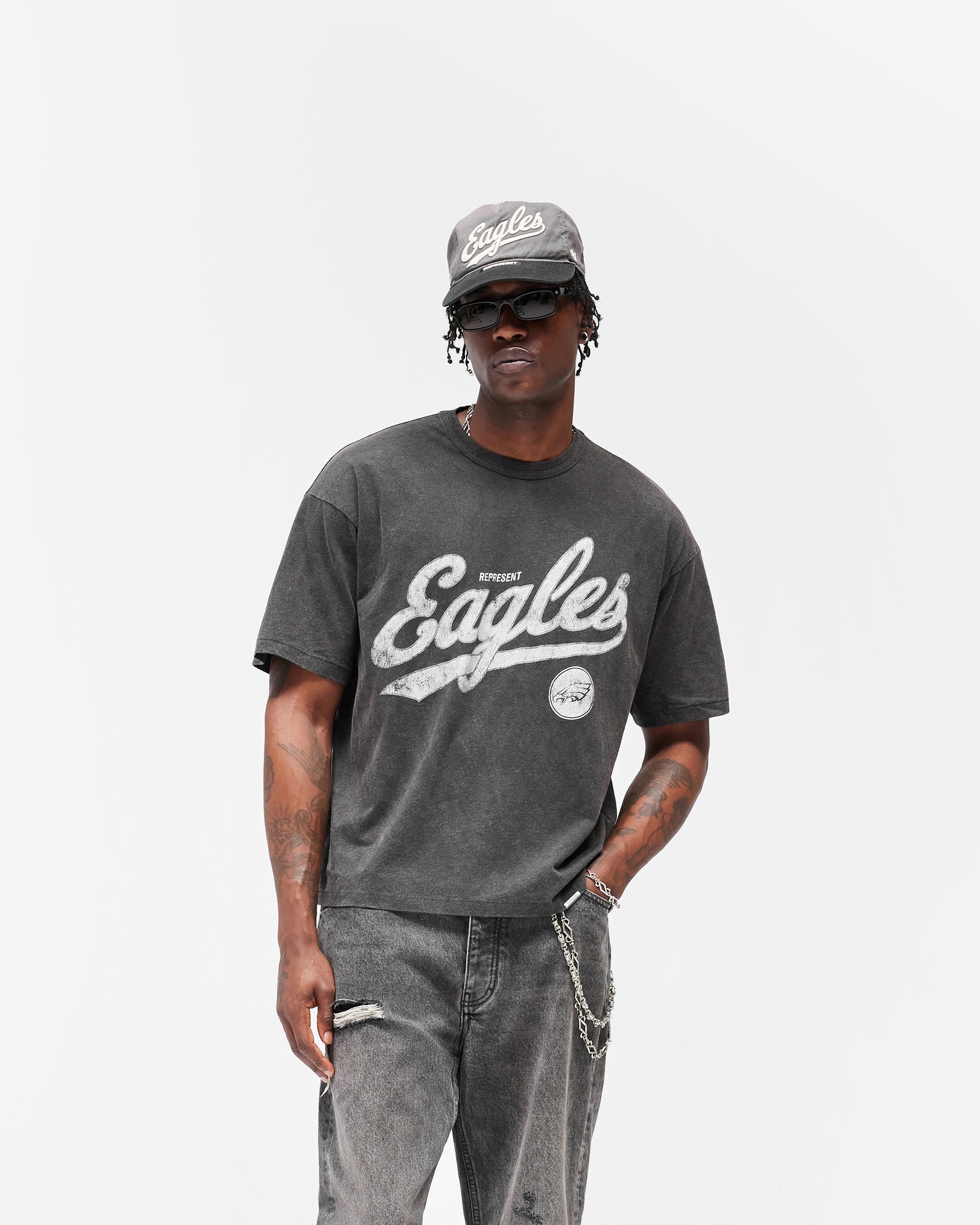 Philadelphia Eagles x Represent T-Shirt - Vintage Grey