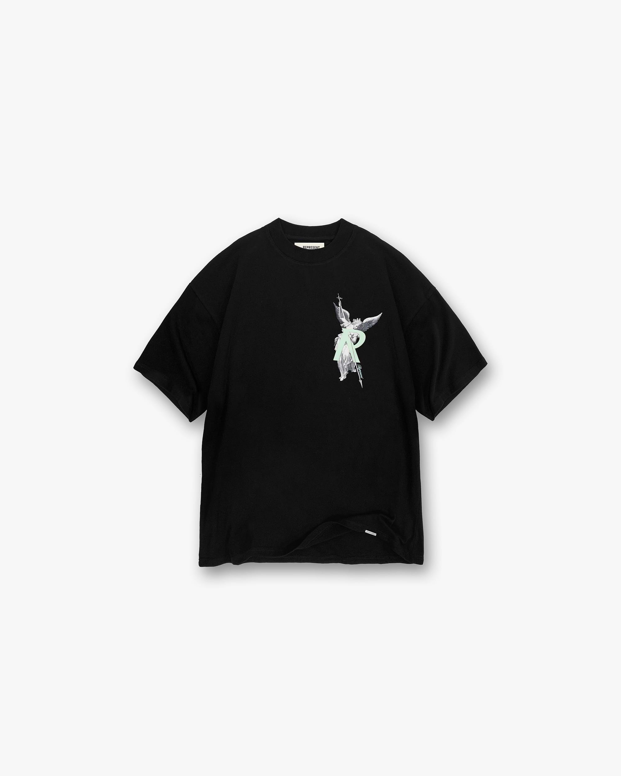 Archangel Initial T-Shirt - Jet Black