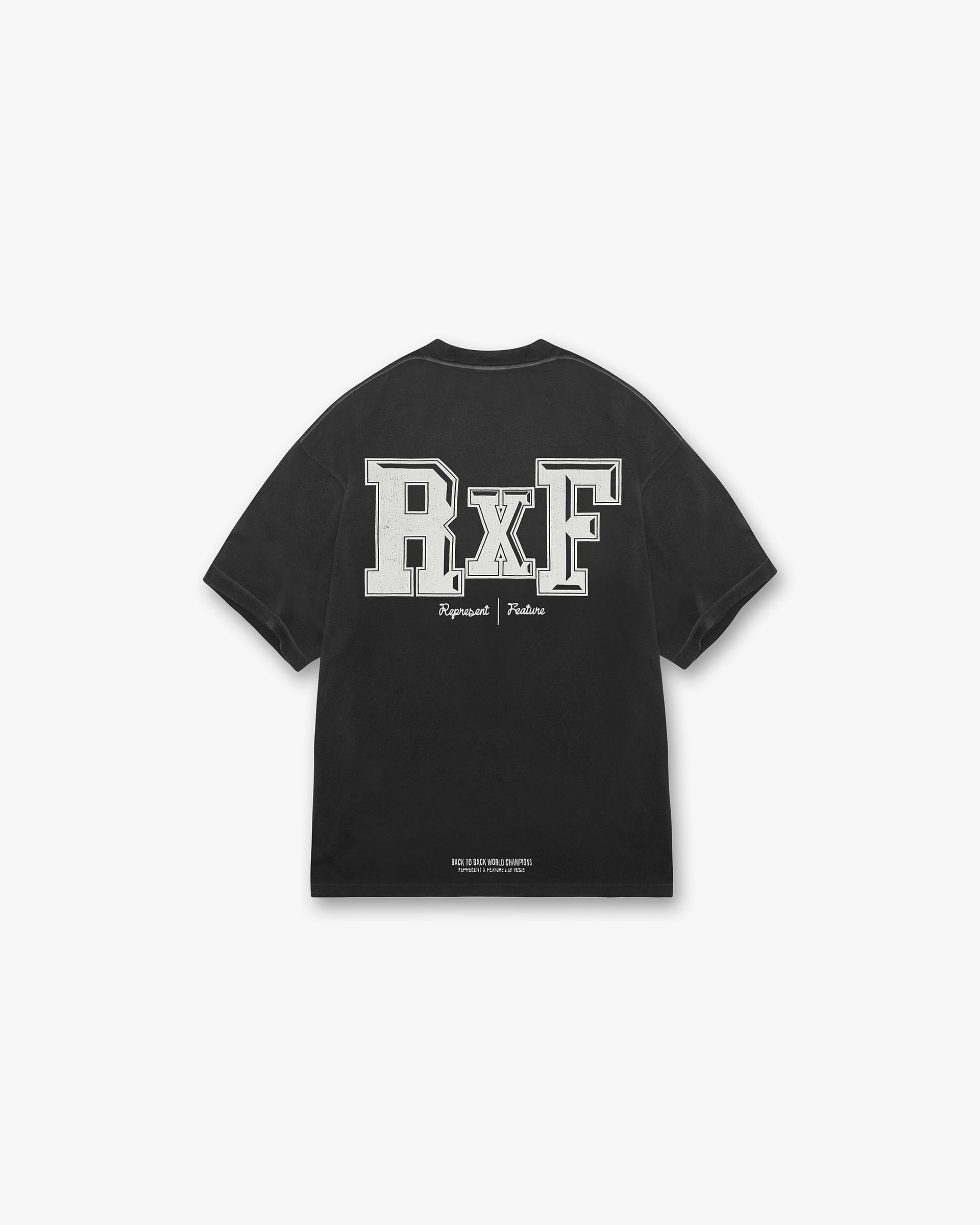 Represent X Feature Multi Logo T-Shirt - Stained Black