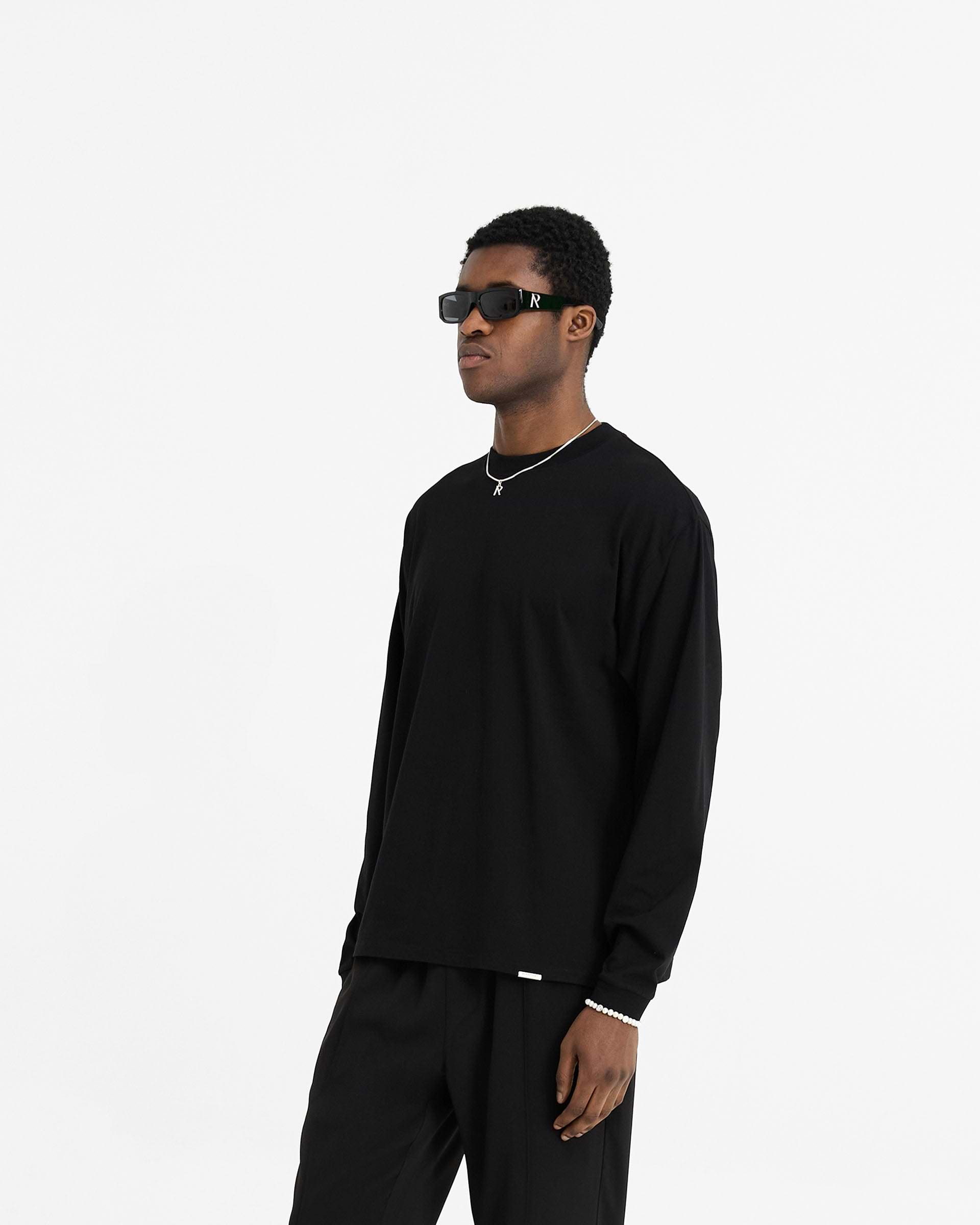 Initial Long Sleeve T-Shirt - Black