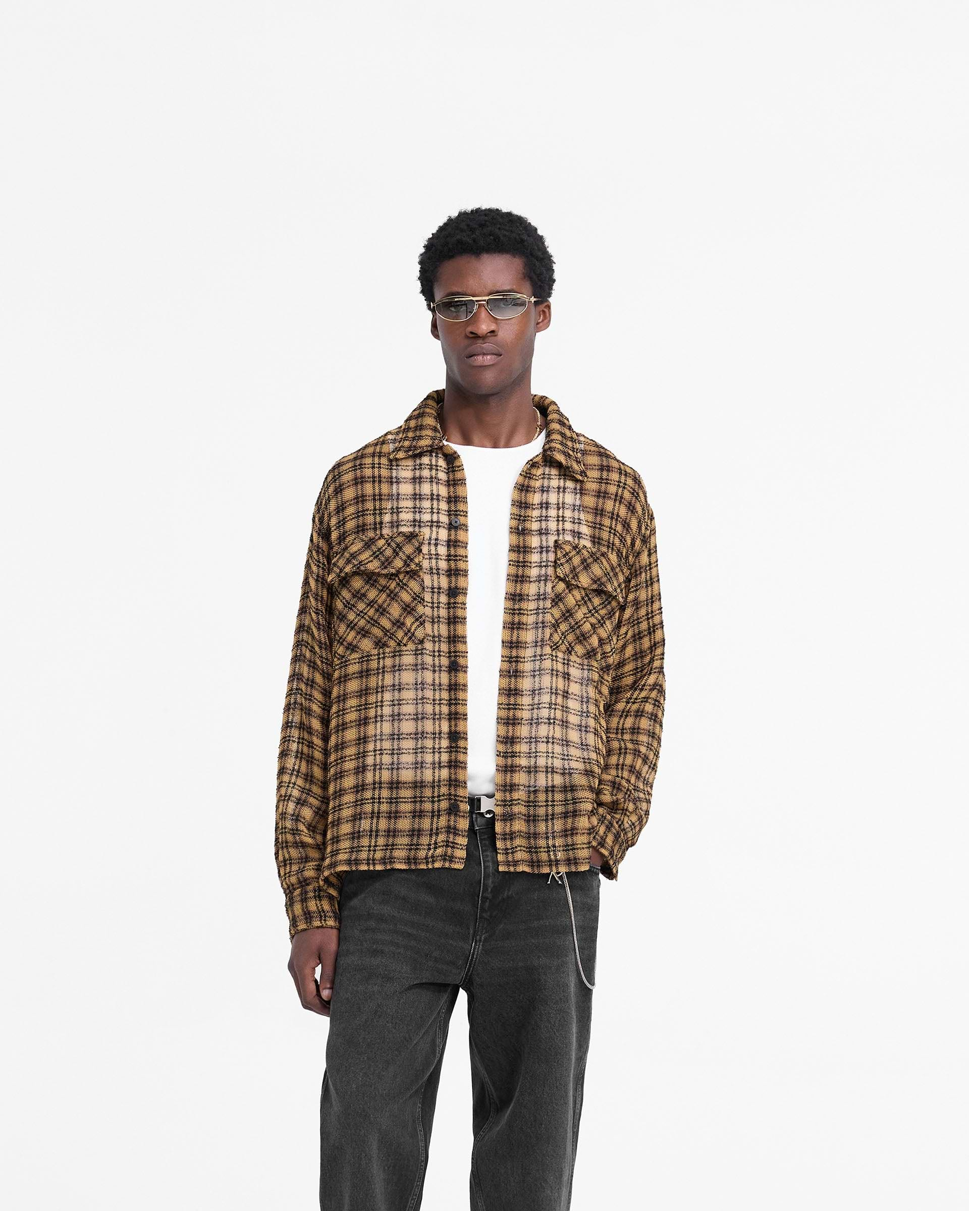 Check Flannel Shirt - Yellow Check