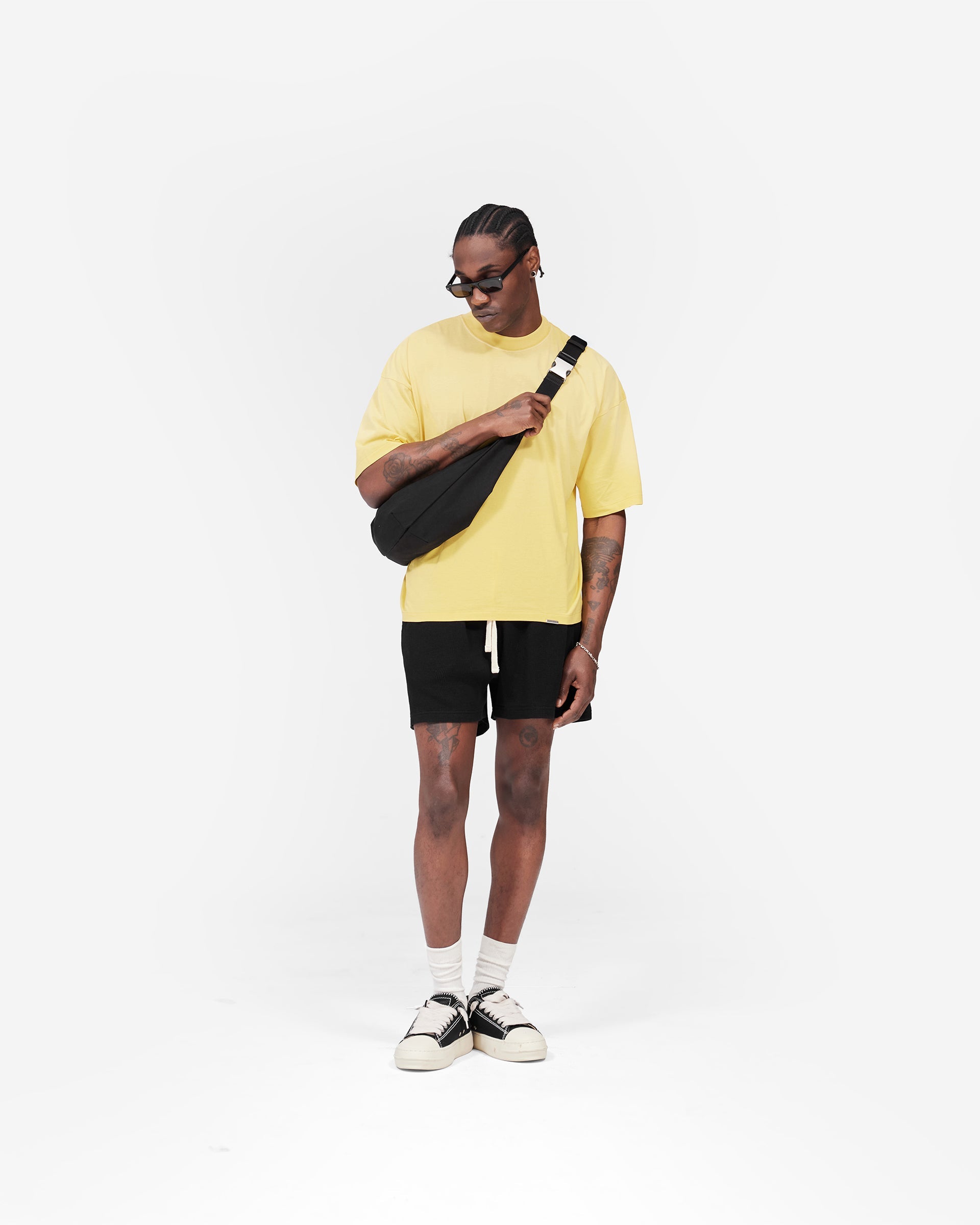 Initial Boxy T-Shirt - Canary Yellow