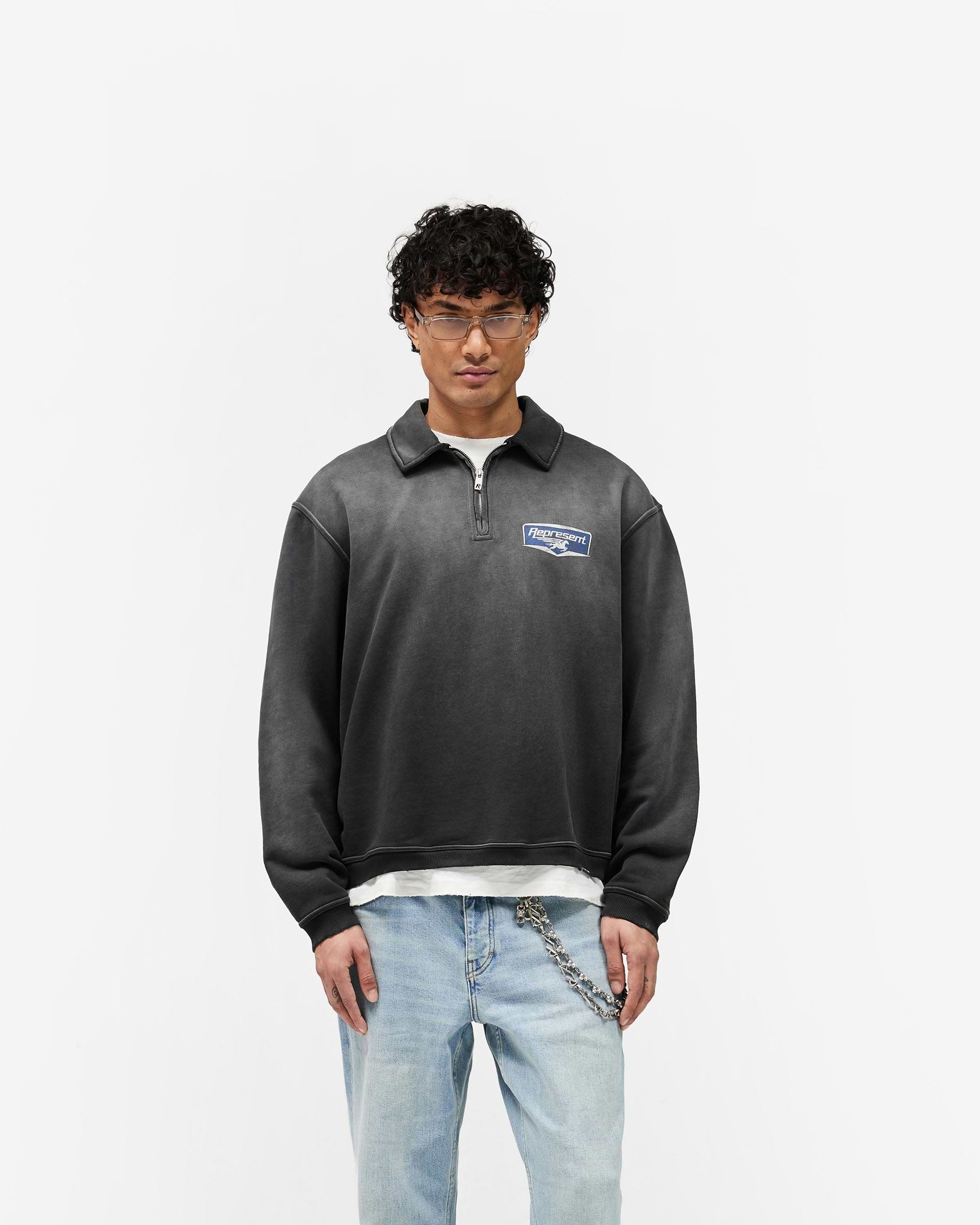 Nothing Faster Quarter Zip Sweatshirt - Stained Black