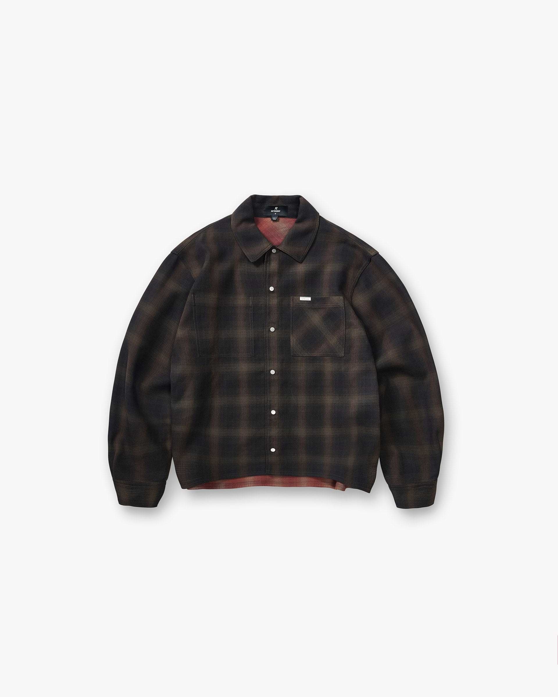 Nero Reversible Check Overshirt | Long Sleeve Shirt | REPRESENT