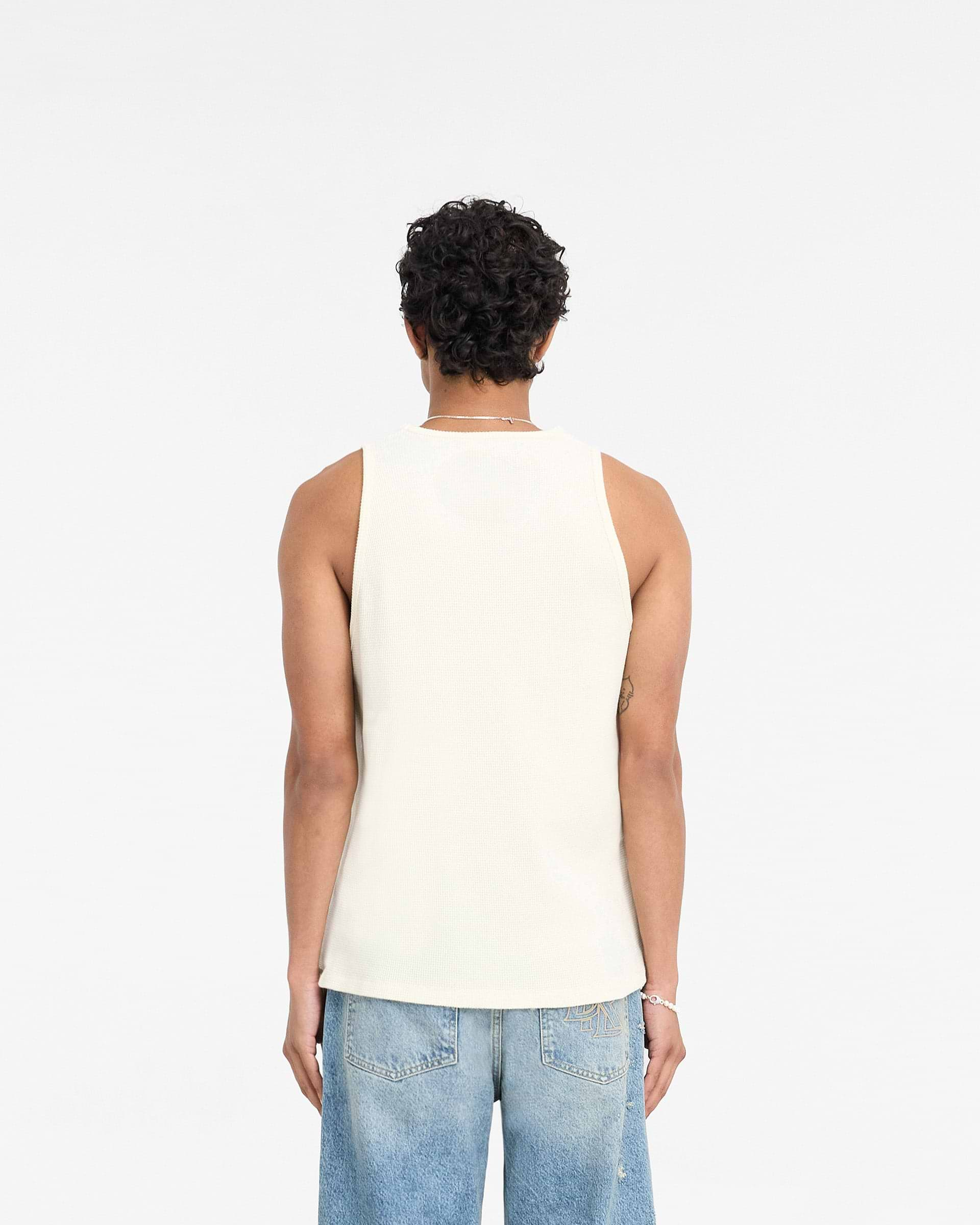 Represent X Duke + Dexter Ribbed Vest - Ecru