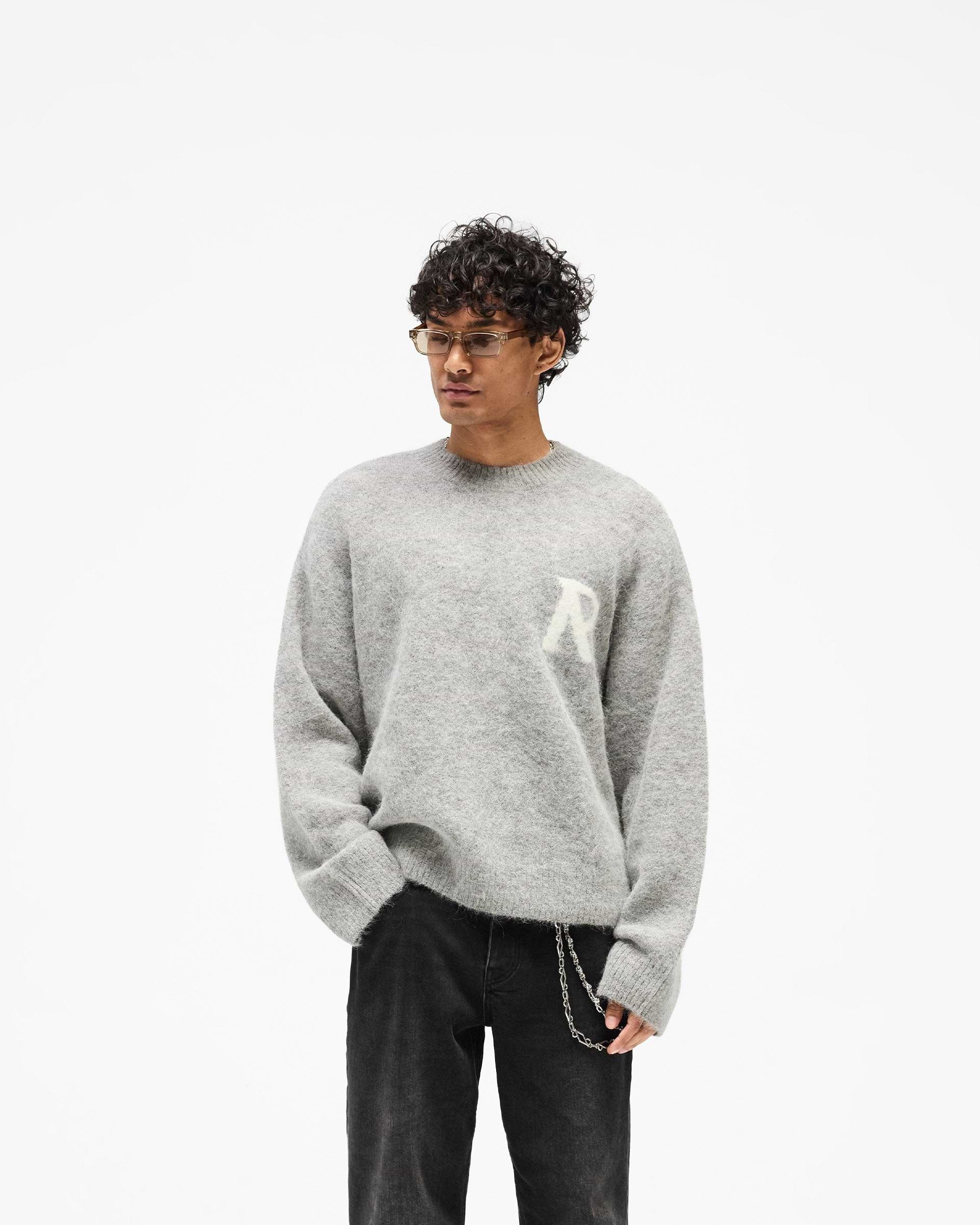 Logo Knit Sweater - Grey