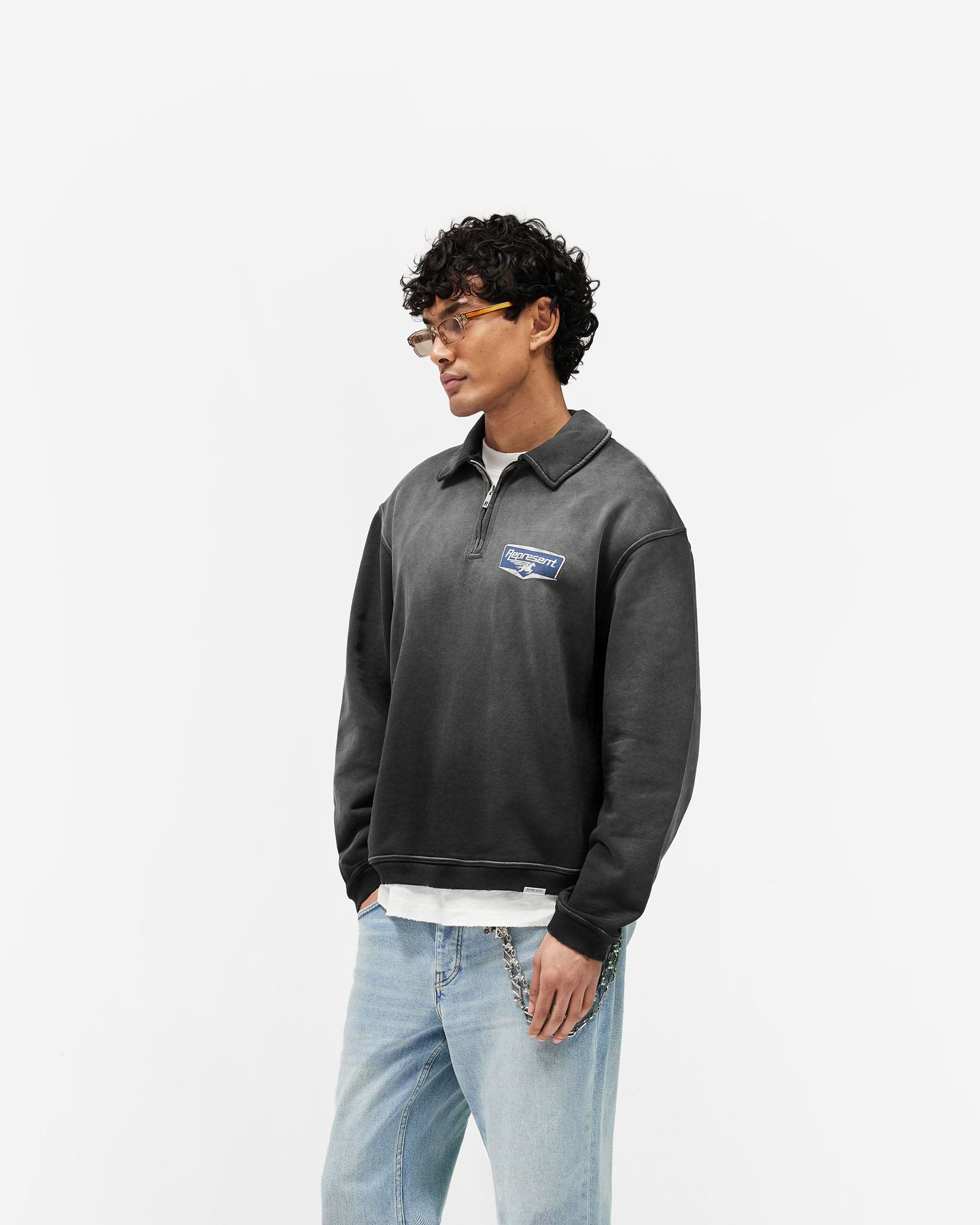 Nothing Faster Quarter Zip Sweatshirt - Stained Black