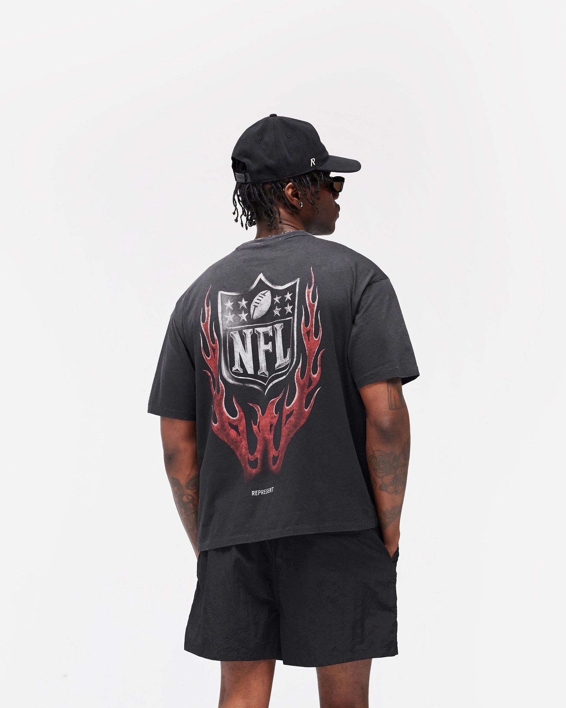 NFL Shield x Represent T-Shirt - Stained Black