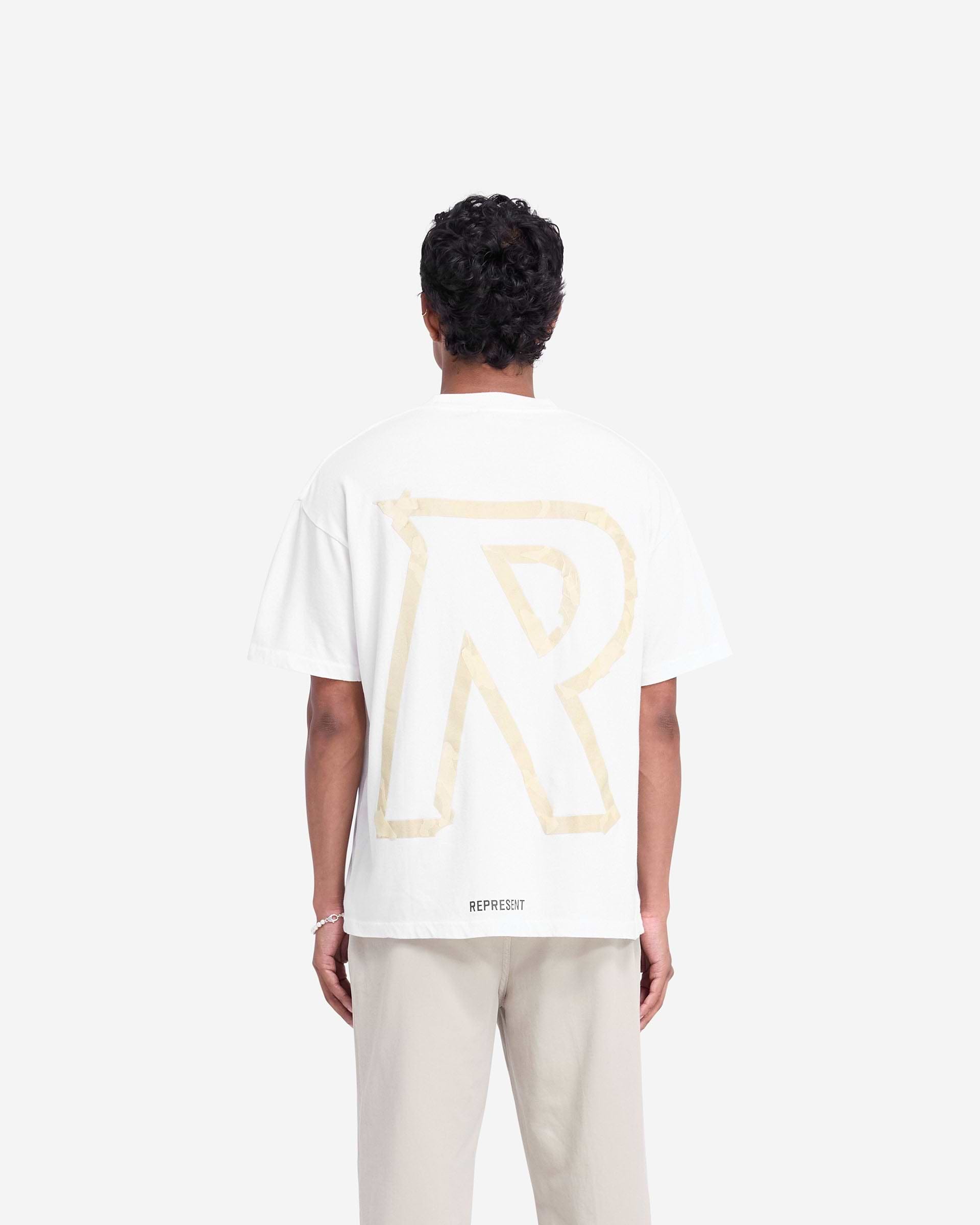 【REPRESENT】★Masking Tape Initial T-Shirt★ 0400021467848_FLATWHITE?wid=