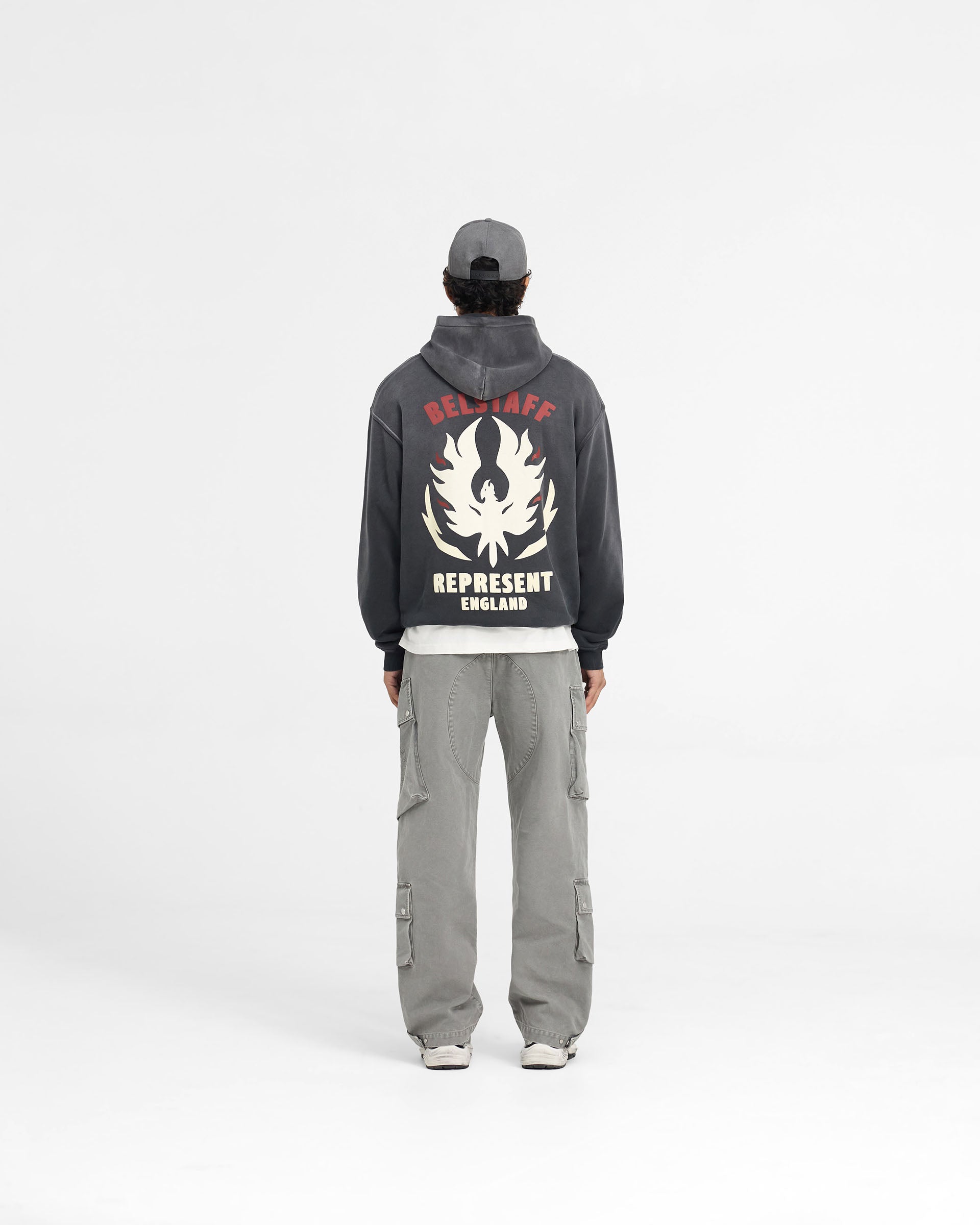 Represent X Belstaff Flame Phoenix Hoodie - Shadow