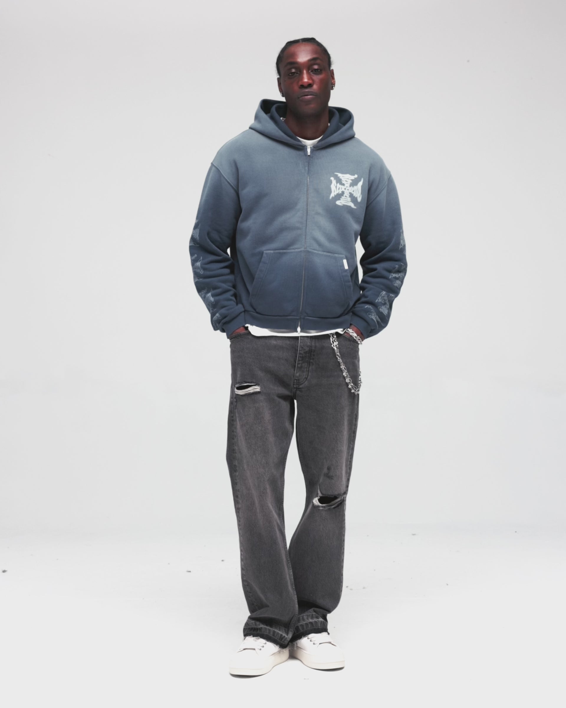 OLDMAN’STAILOR GARMENT DYE ZIP HOODIE Gildan® - Heavy Blend™ Full-Zip Hooded Sweatshirt. 18600