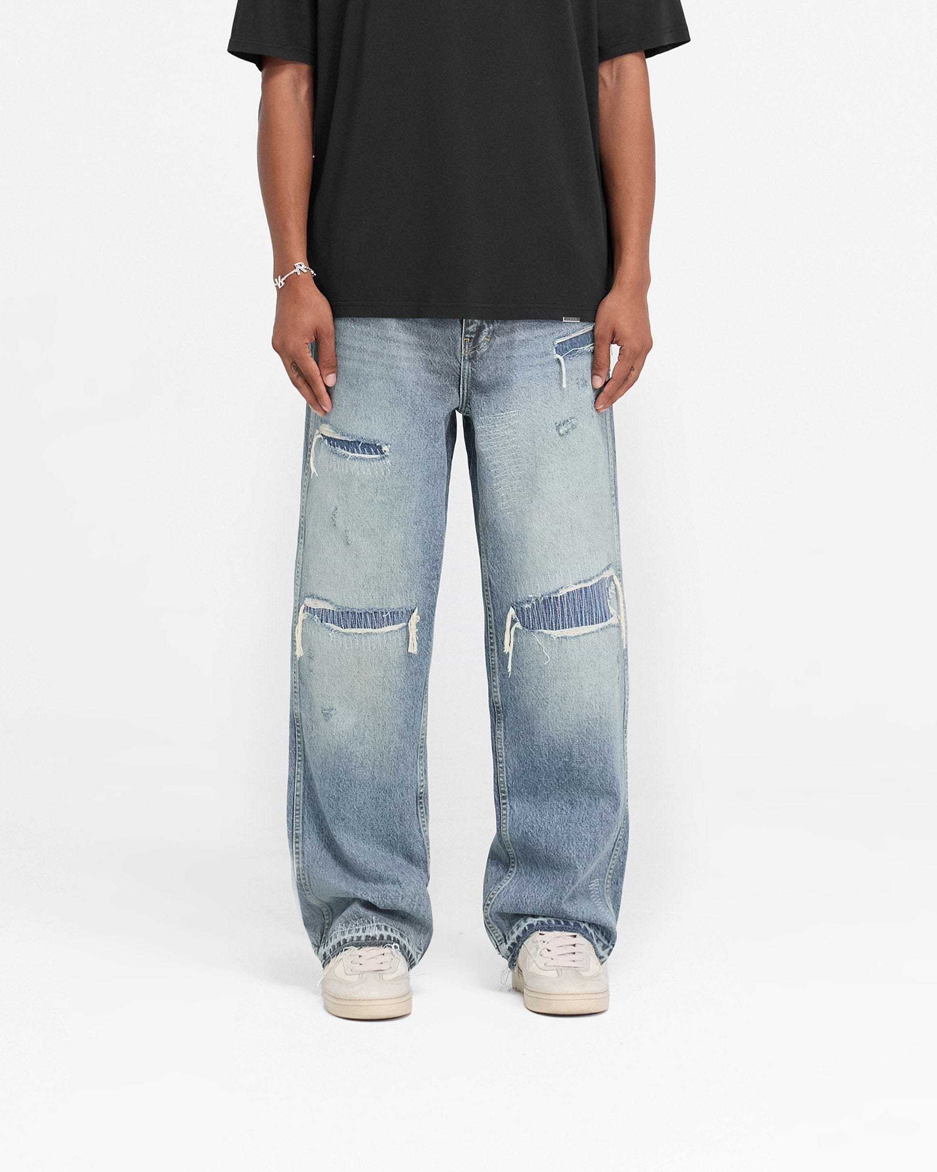 Represent X End R3 Baggy Destroyer Denim - Mechanical Blue