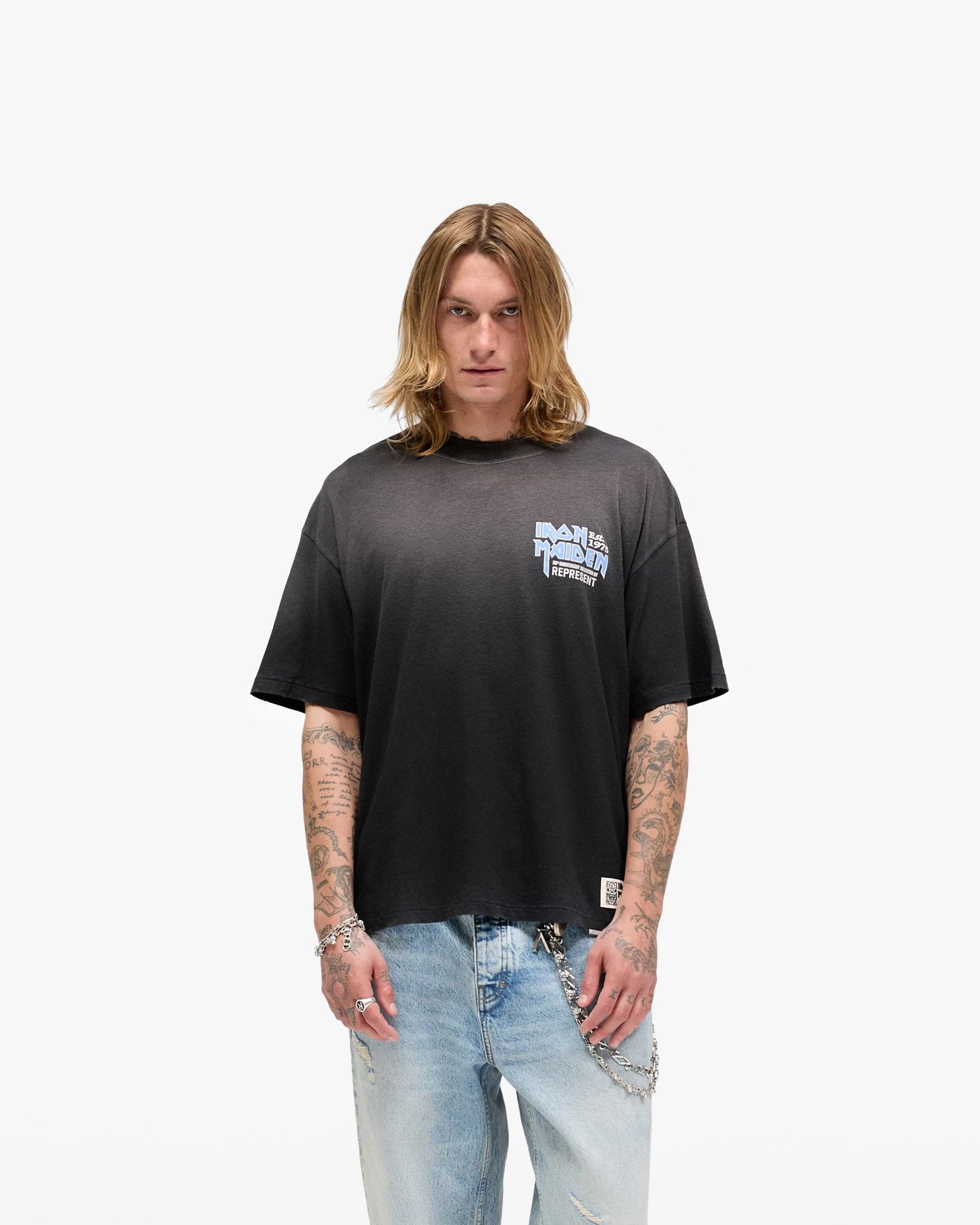 洋楽 TE: What You Represent? Represent X Iron Maiden Anniversary T-Shirt | Black | REPRESENT