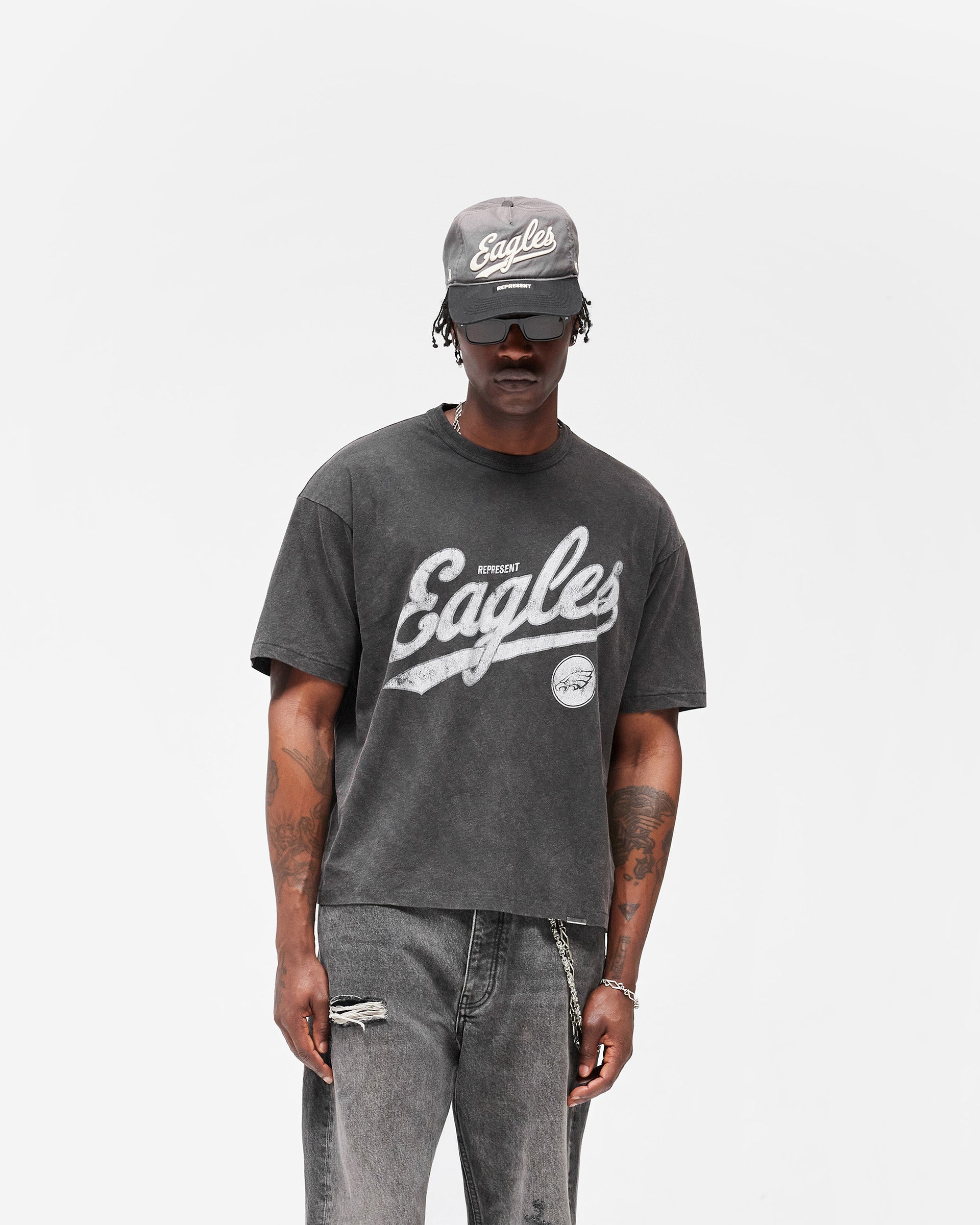 Philadelphia Eagles x Represent T-Shirt - Vintage Grey