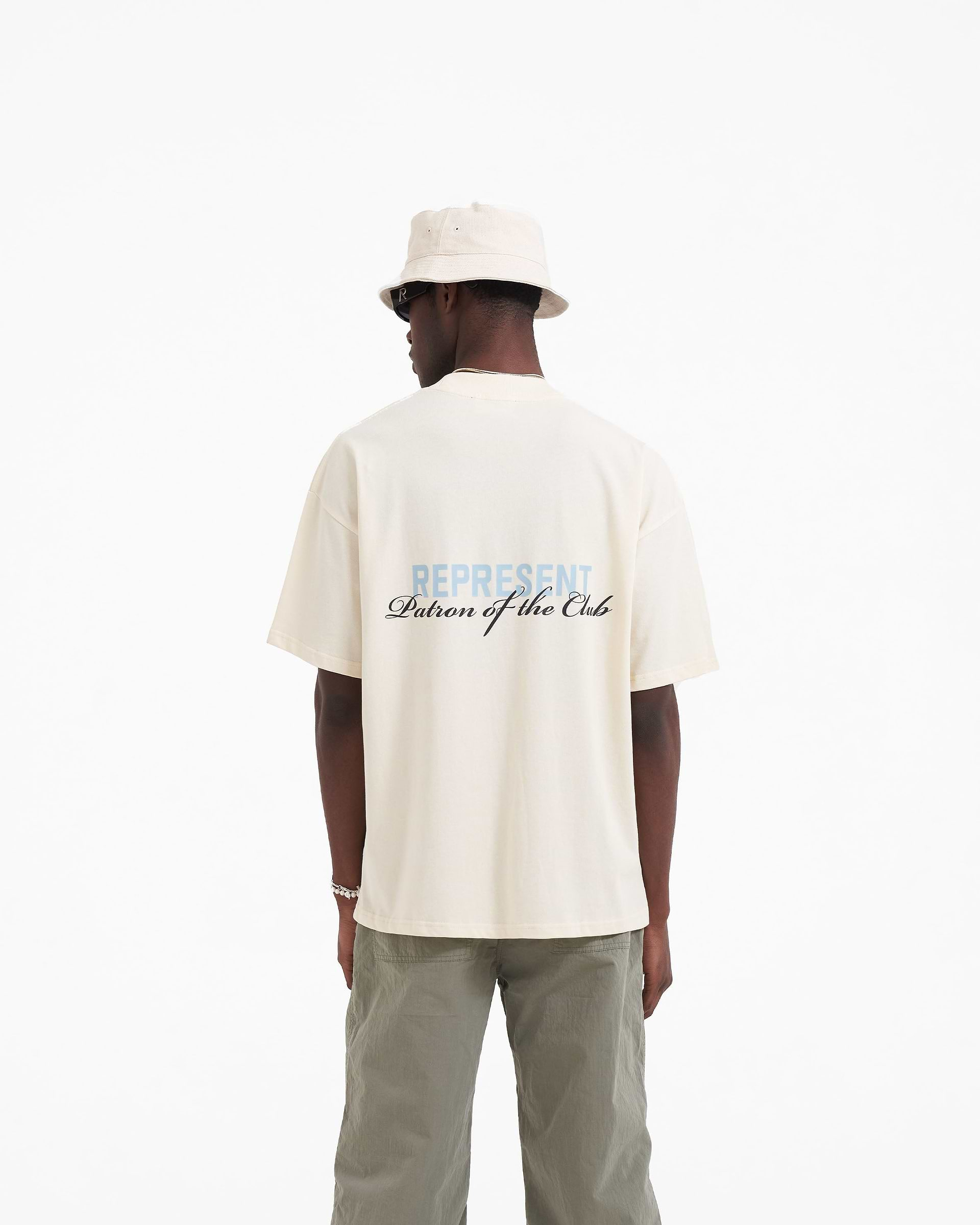 Patron Of The Club T-Shirt - Buttercream Powder Blue