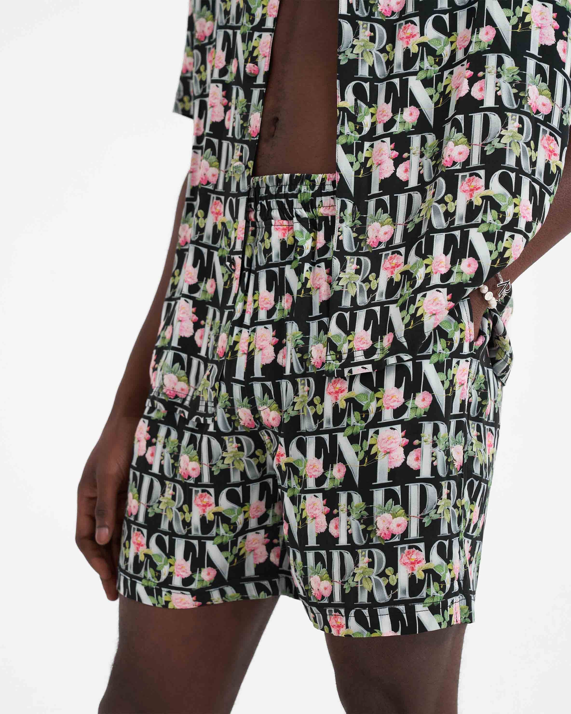 Floral Represent Shorts - Black